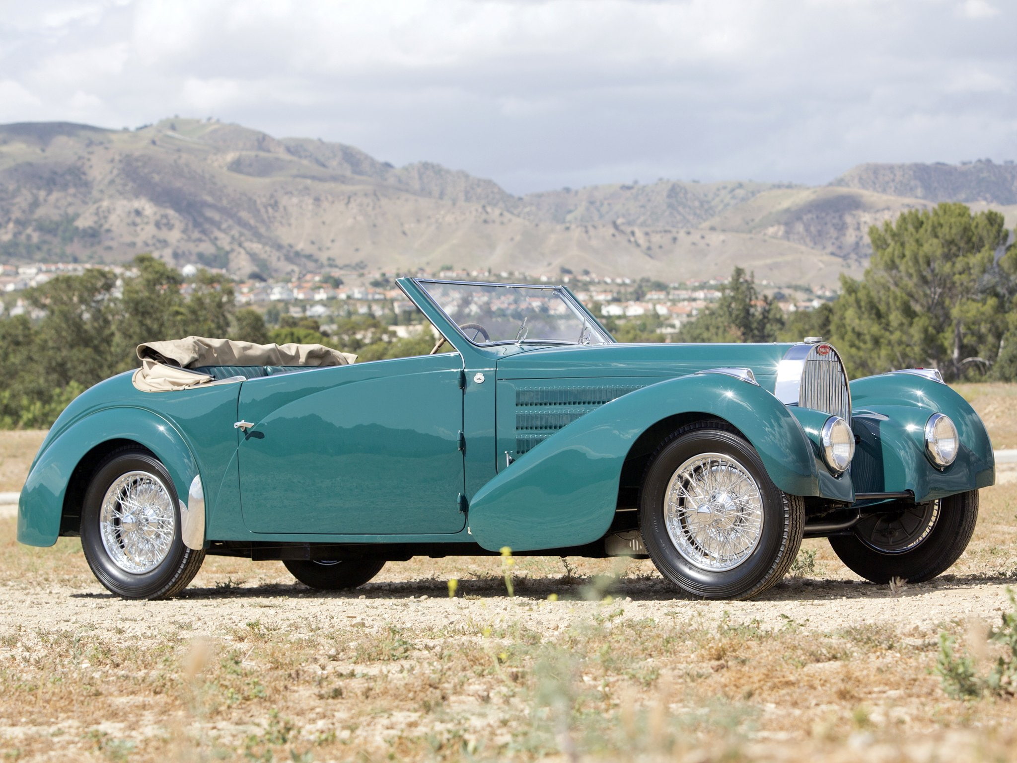cabriolet, 1080P, gangloff, type 57c, retro, 1938, bugatti, stelvio, HD Wallpaper