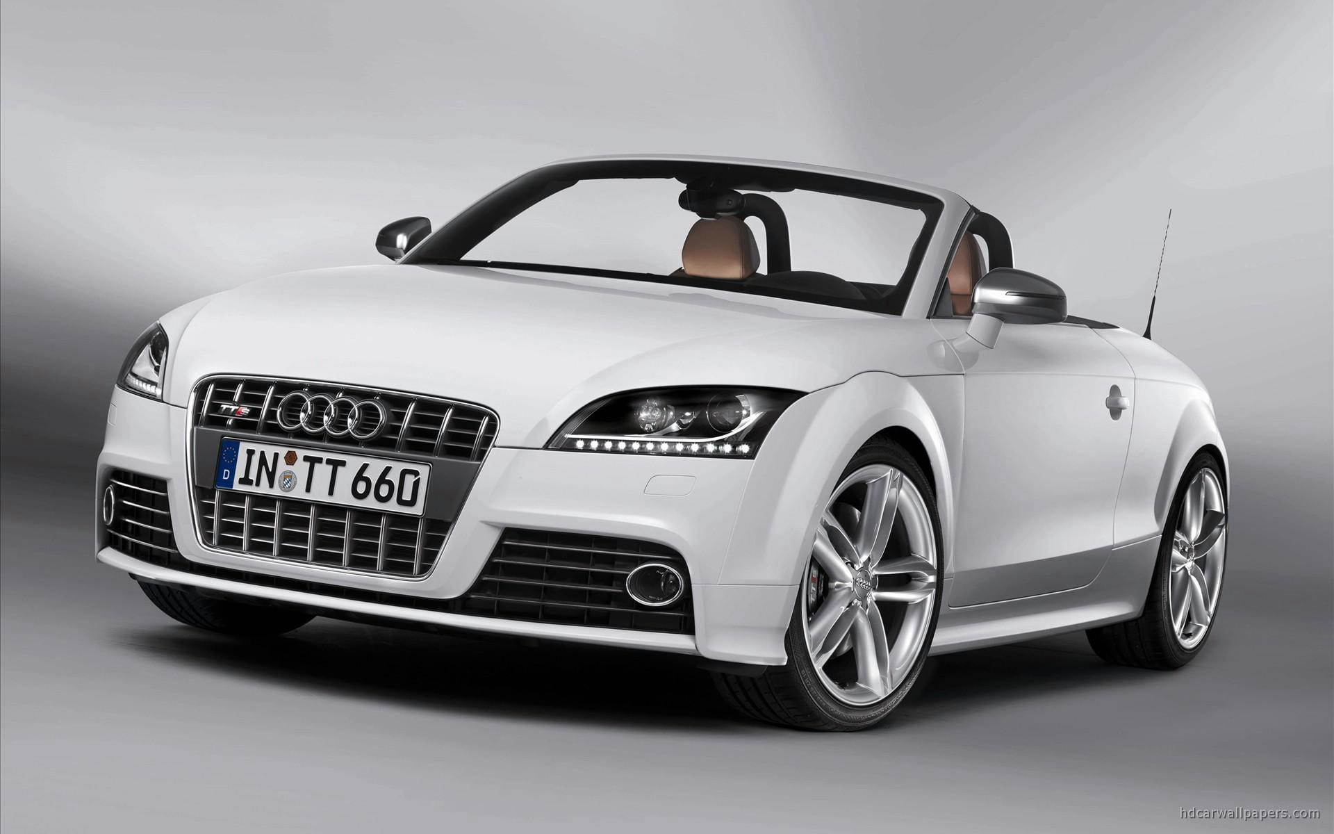 tts, white, tt, roadster, 1080P, convertible, audi, cars, HD Wallpaper