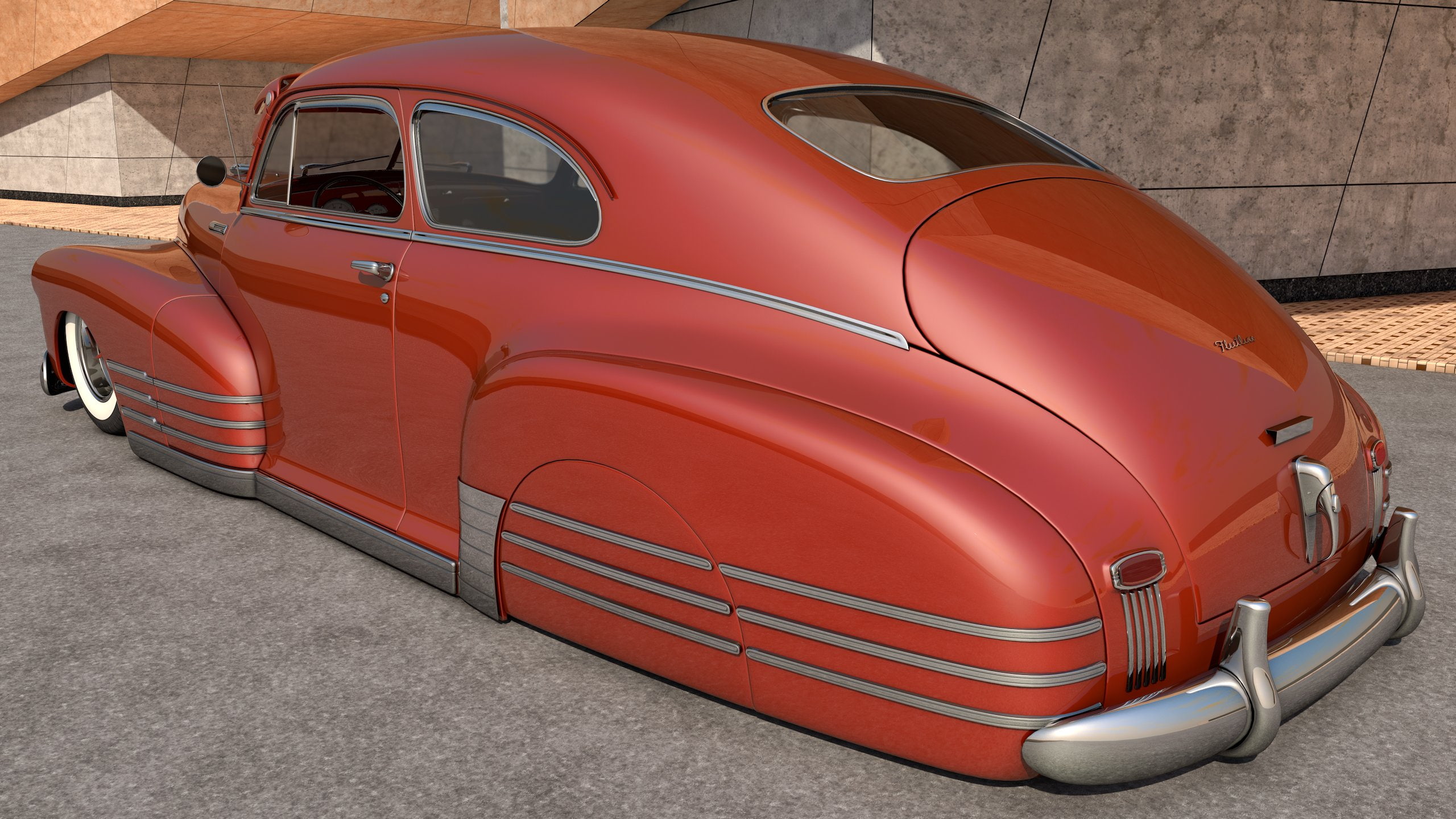 chevrolet, fleetline, lowrider, 2K, retro, custom, chevy, 1948, HD Wallpaper