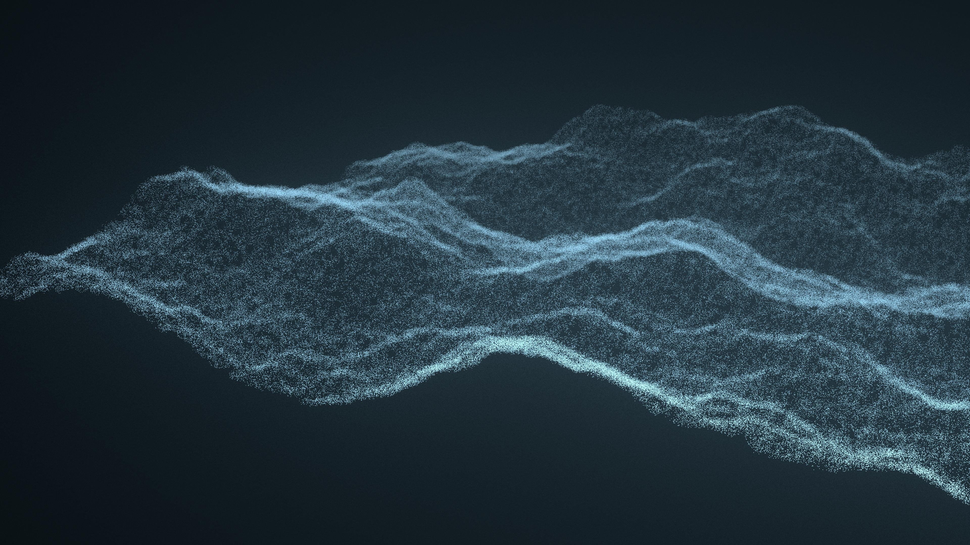 waveforms, 4K, abstract, HD Wallpaper
