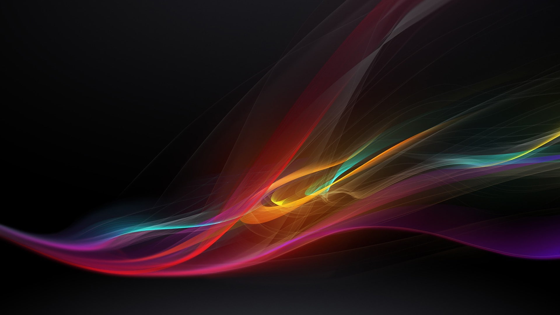 Sony, colorful, 1080P, digital art, waveforms, abstract, HD Wallpaper
