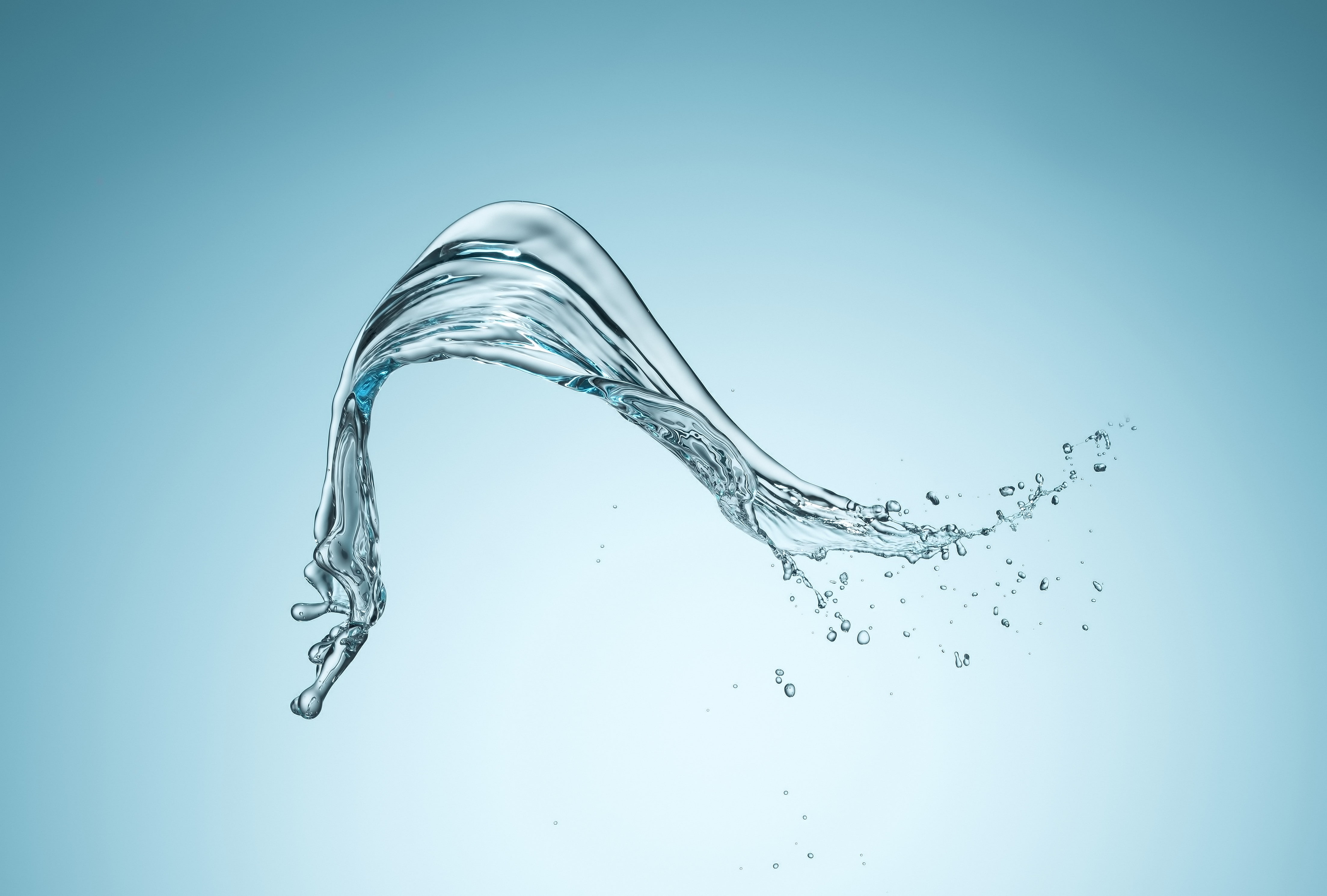 4K, blue, waves, water, Koloskov, waveforms, liquid, HD Wallpaper