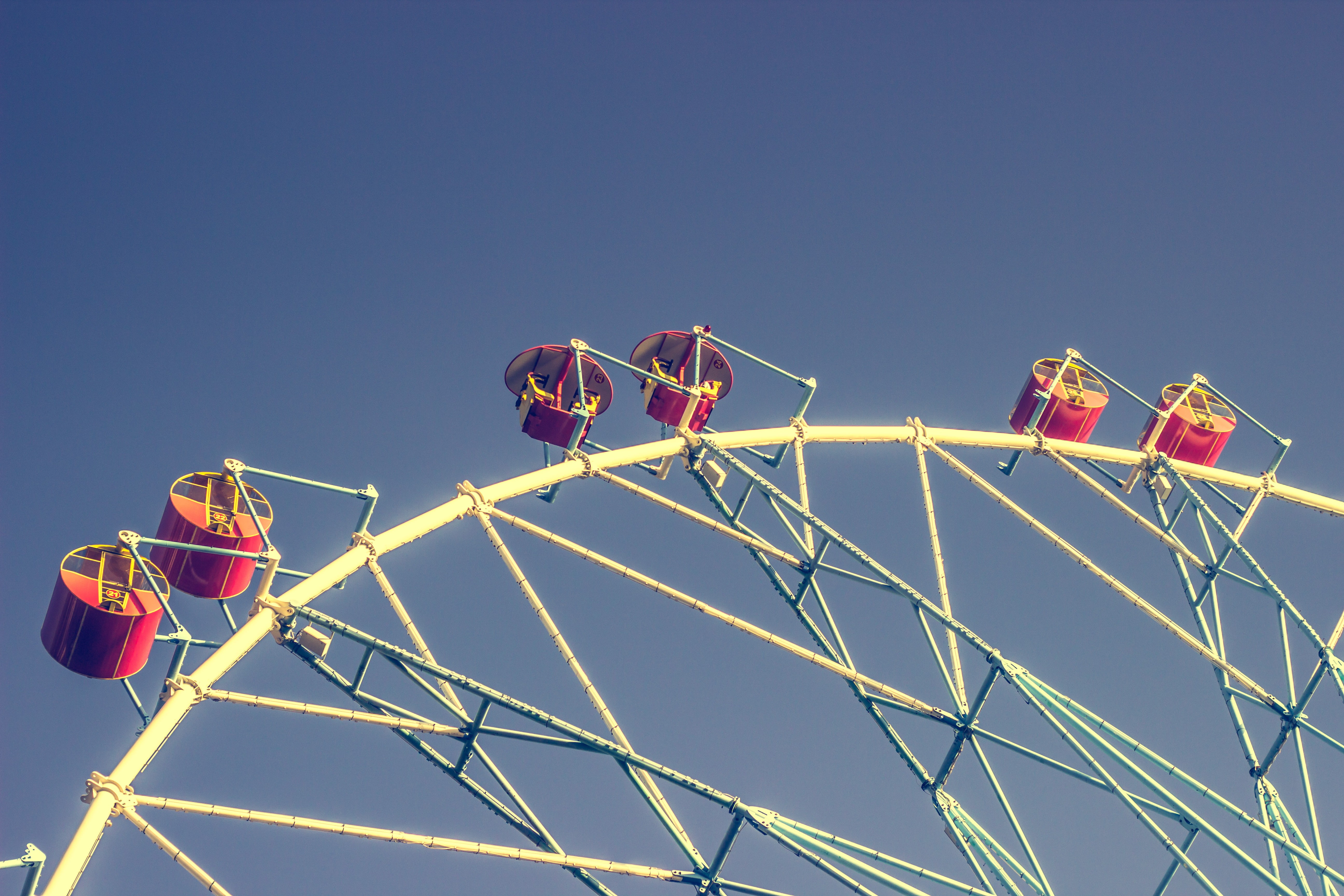 sky, ferris wheel, 5K, HD Wallpaper