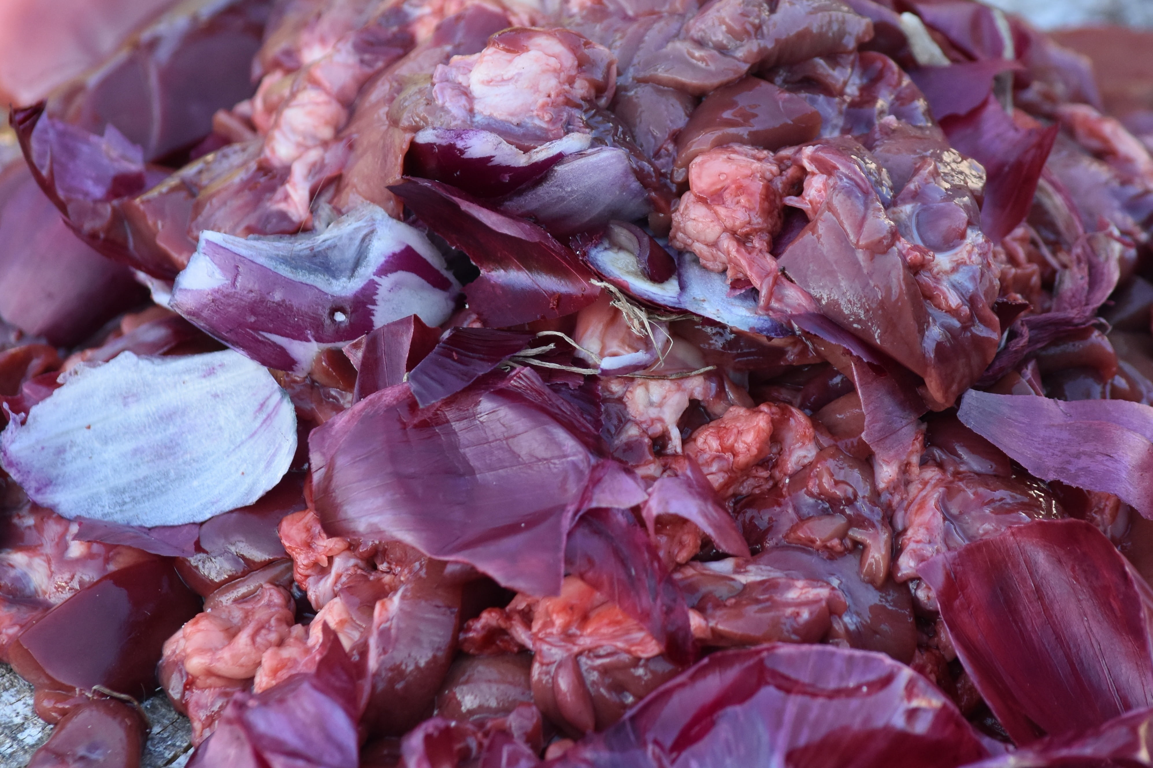raw food, day, still life, abundance, meat, for sale, power supply, onion, no people, cooking, food and drink, retail, close-up, 4K, vles, freshness, healthy eating, HD Wallpaper