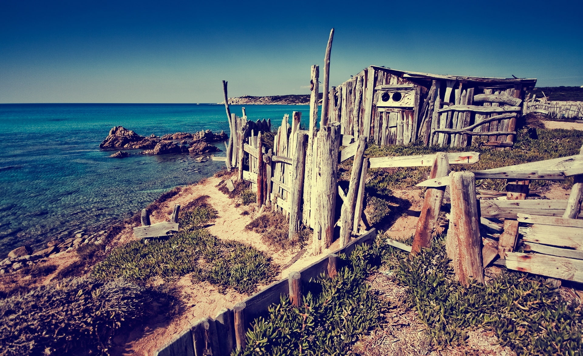 no people, clear sky, Summer, gray, horizon, outdoors, Italy, built structure, mediterranean, 1080P, architecture, ruined, Europe, sardegna, sky, scenics - nature, HD Wallpaper