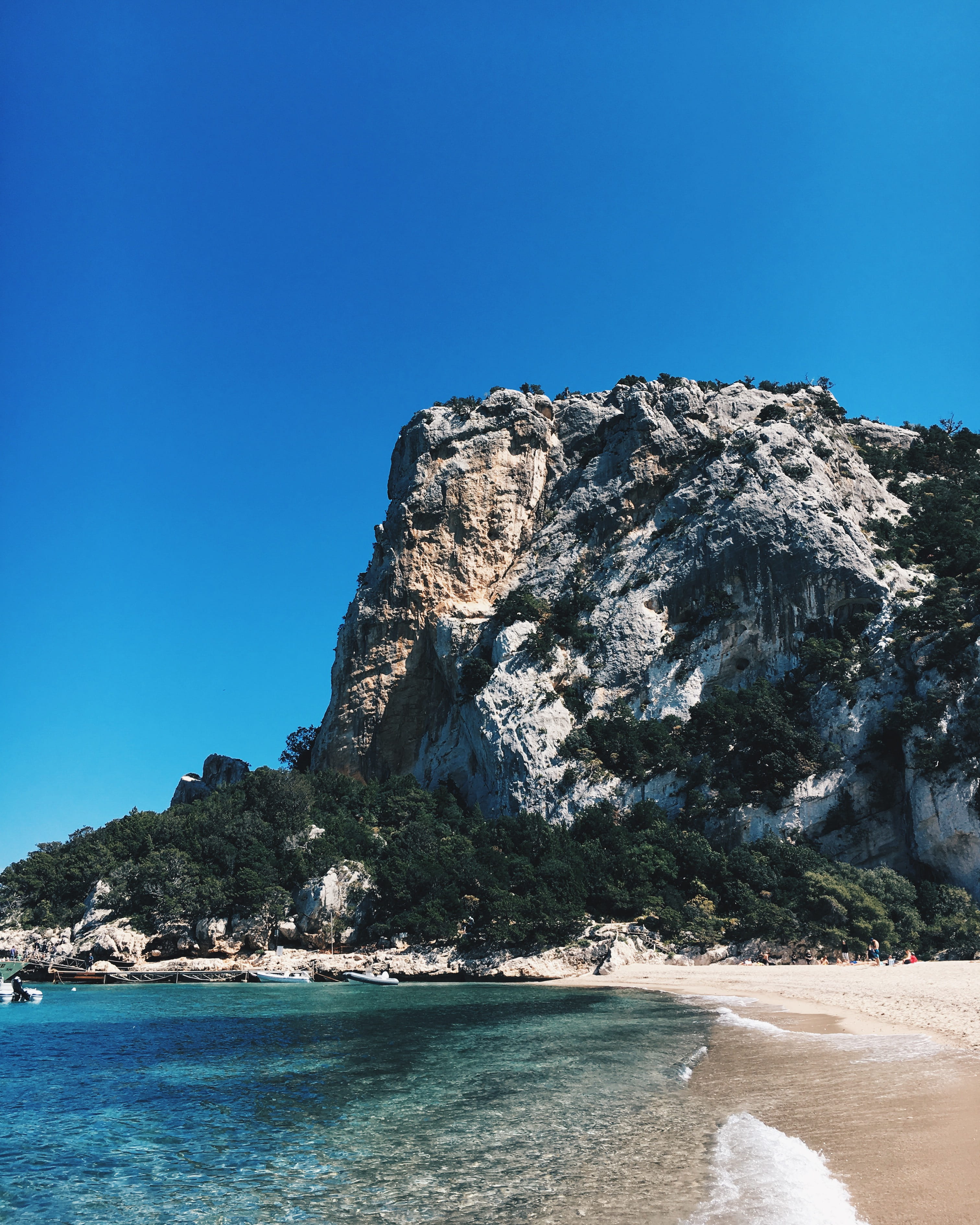 no clouds, nature, italy, trees, beauty in nature, sky, no people, clear sky, tranquility, 2K, mountain, tree, blue, sea, rock, scenics - nature, Phone HD Wallpaper