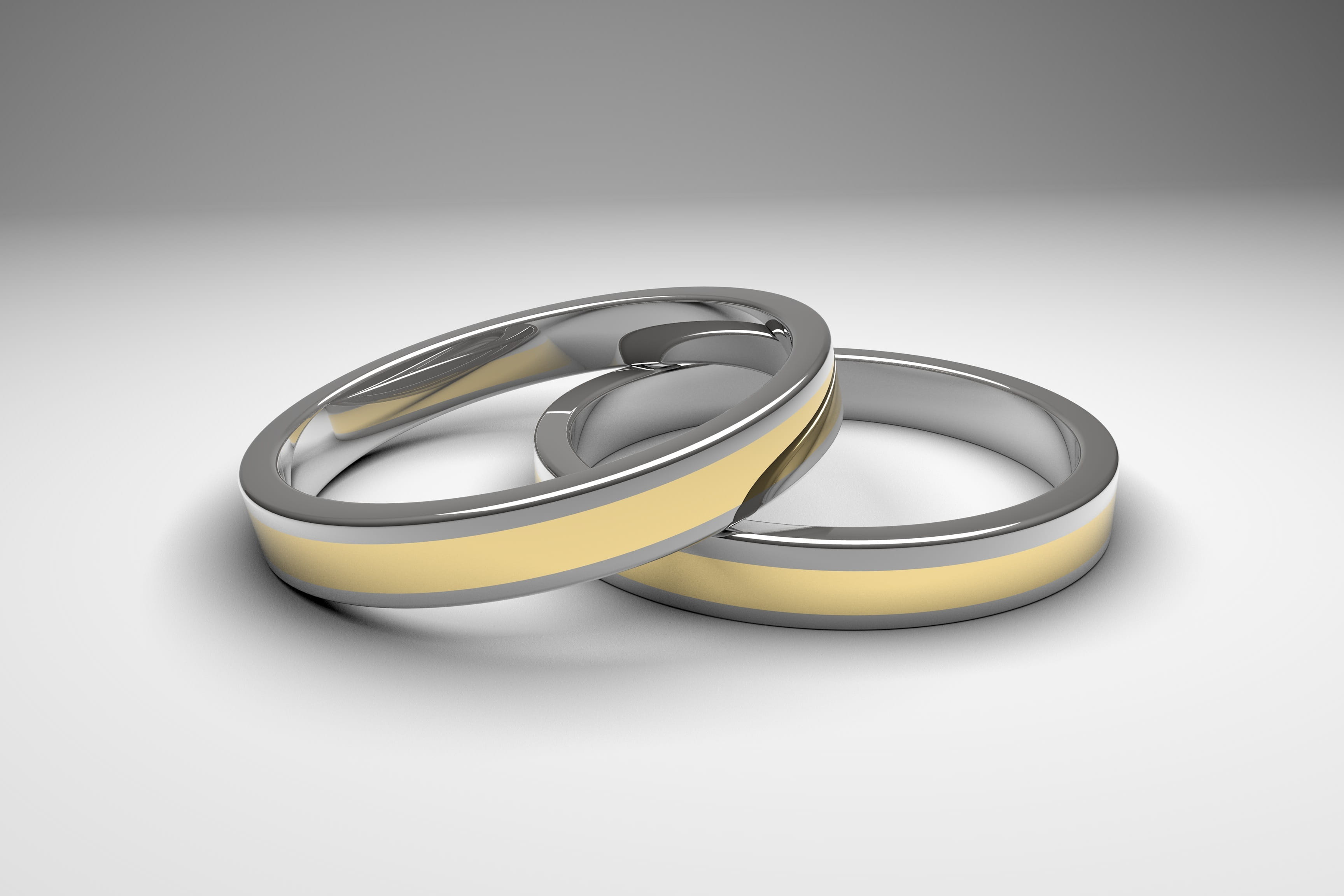 shiny, gray background, love, round, silver, luxury, marriage, reflection, white background, gray, positive emotion, indoors, studio shot, wedding, care, HD Wallpaper