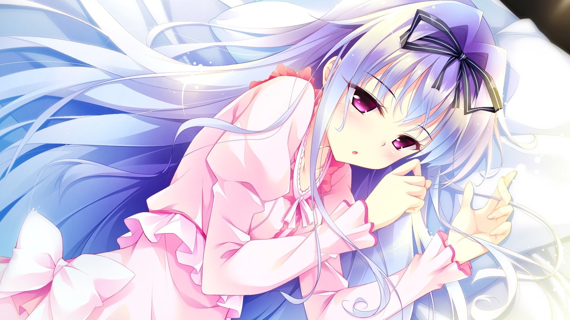 pajamas, marika, company, 1080P, marriage, golden, long, purple, eyes, game, hayakawa, ensemble, wittelsbach, von, harui, hair, HD Wallpaper