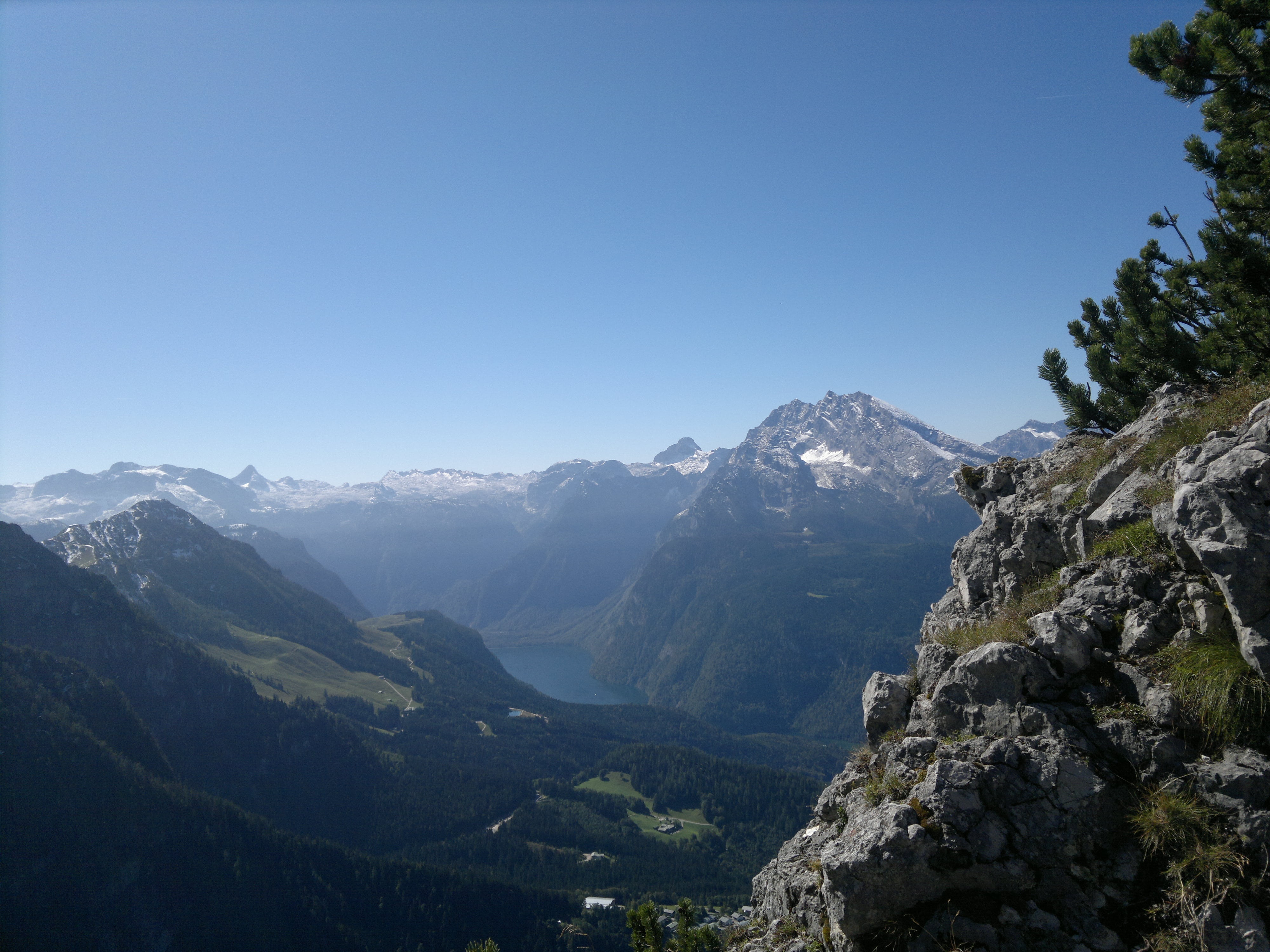 formation, outdoors, mountain range, tranquility, sunlight, sky, berchtesgaden, nature, scenics - nature, mountain peak, 4K, copy space, tree, environment, HD Wallpaper