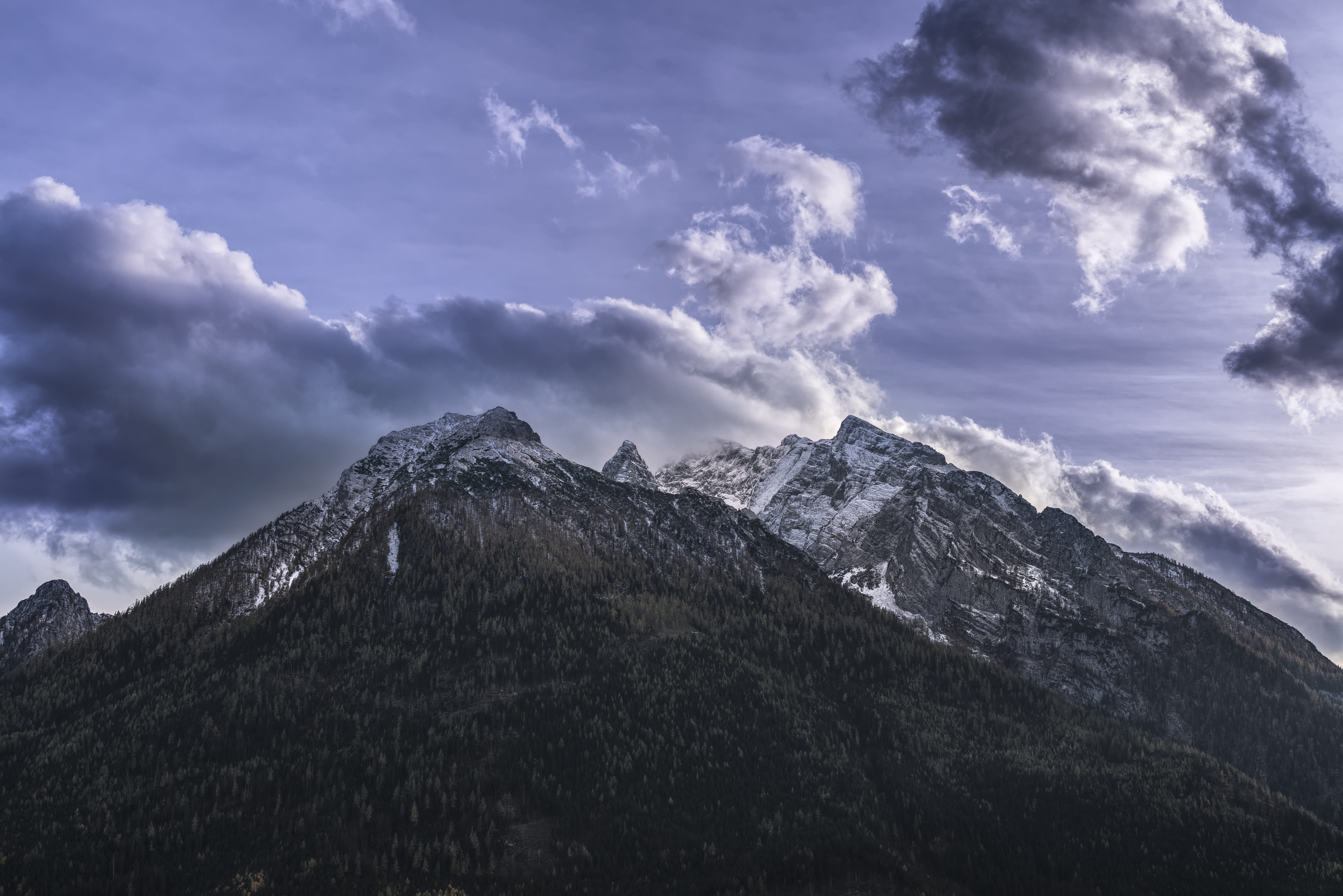 cloud - sky, no people, outdoors, non-urban scene, beauty in nature, sky, scenic, winter, Bavaria, mountain, tranquility, alpine, adventure, mountain peak, HD Wallpaper