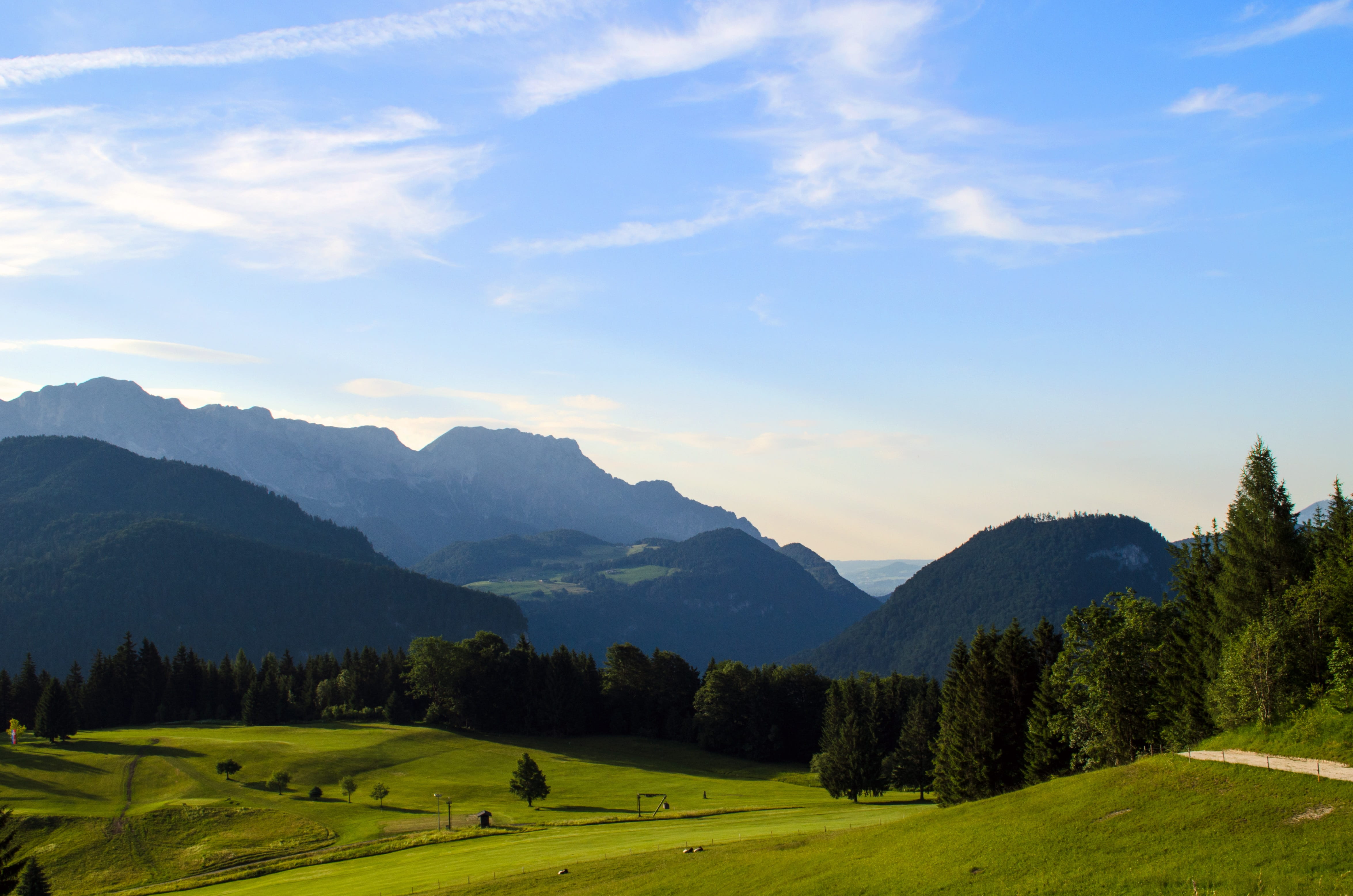 mountain peak, peaceful, 4K, idyllic, scenics, Landscape, tranquility, environment, field, cloud - sky, summer, hike, rolling landscape, mood, distant, HD Wallpaper