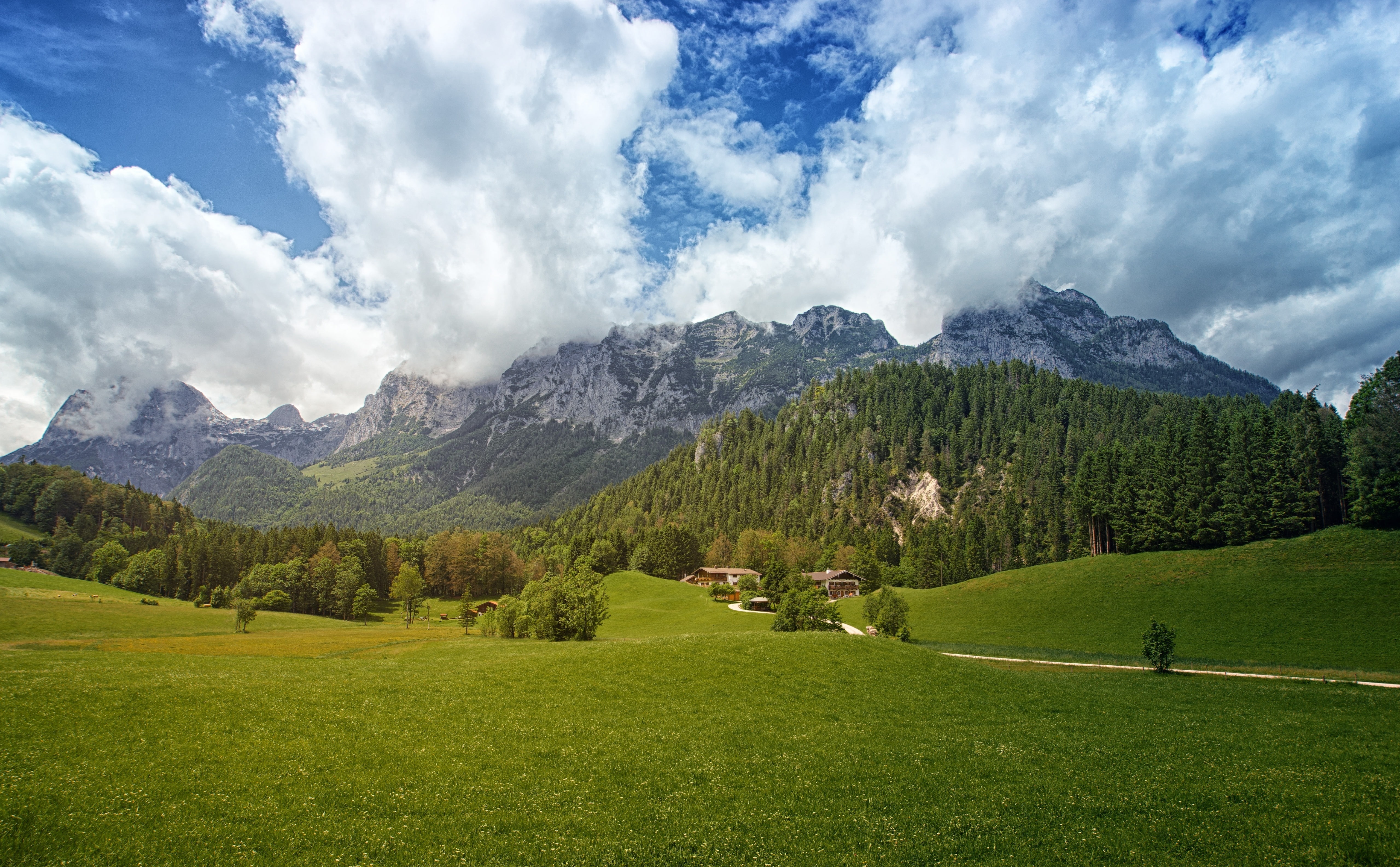 alps, Nature, mountain range, Scenery, Europe, bavarian, cloud - sky, beauty in nature, tranquility, coniferous tree, tours, Photography, plant, environment, HD Wallpaper