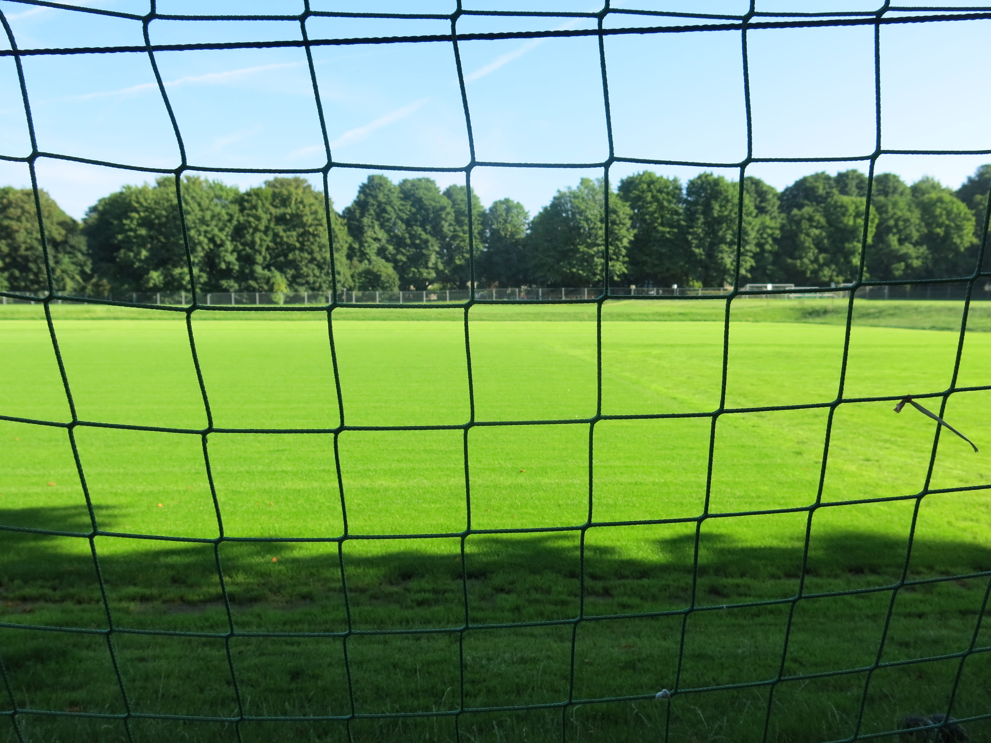 beauty in nature, sky, close, nature, land, Football, outdoors, football pitch, net, Rush, photography, team sport, Goal, soccer, club, black, soccer field, HD Wallpaper