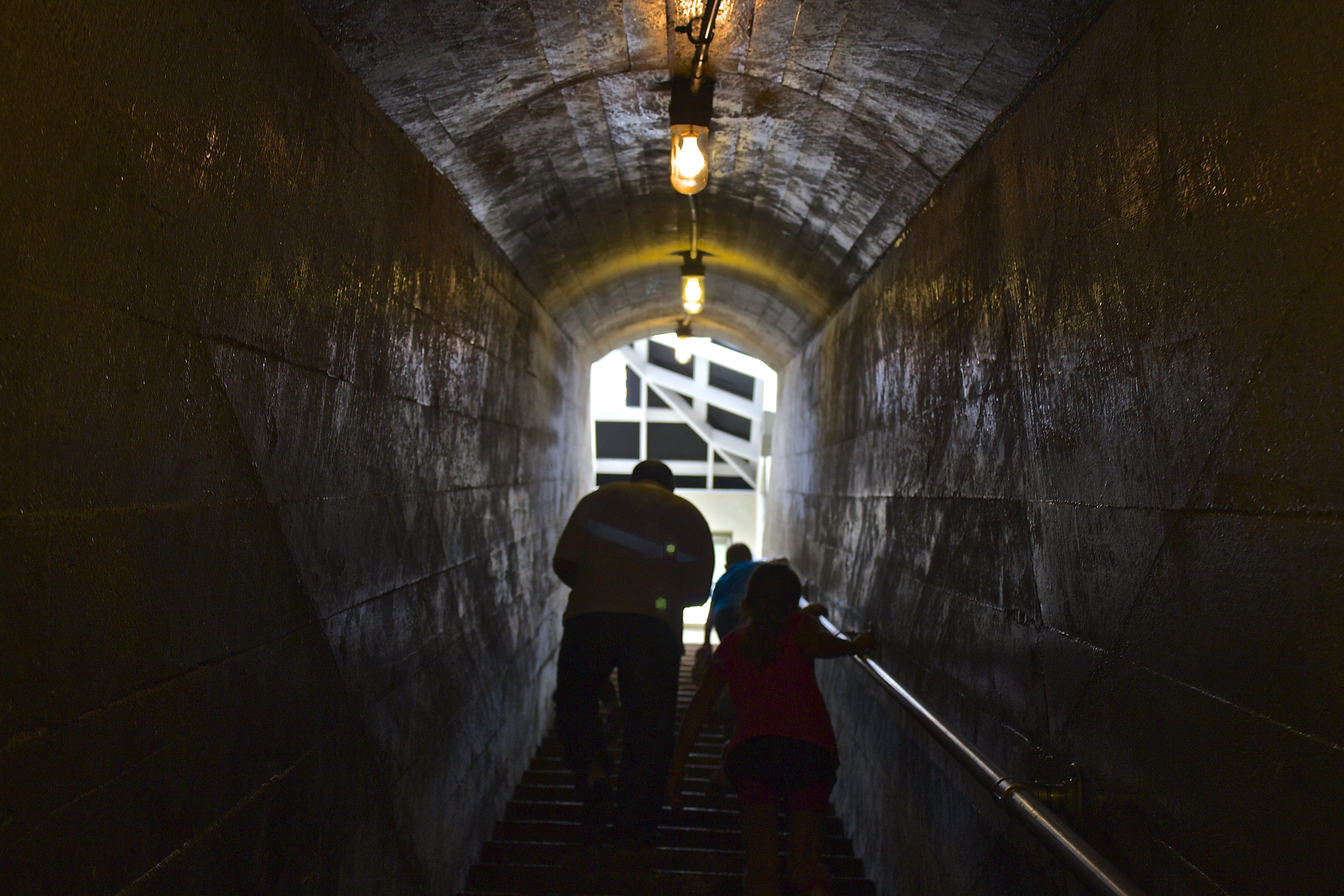 child, girl, underground, corridor, light at the end of the tunnel, the way forward, stairs, 5K, built structure, Success, stair, staircase, underpass, HD Wallpaper