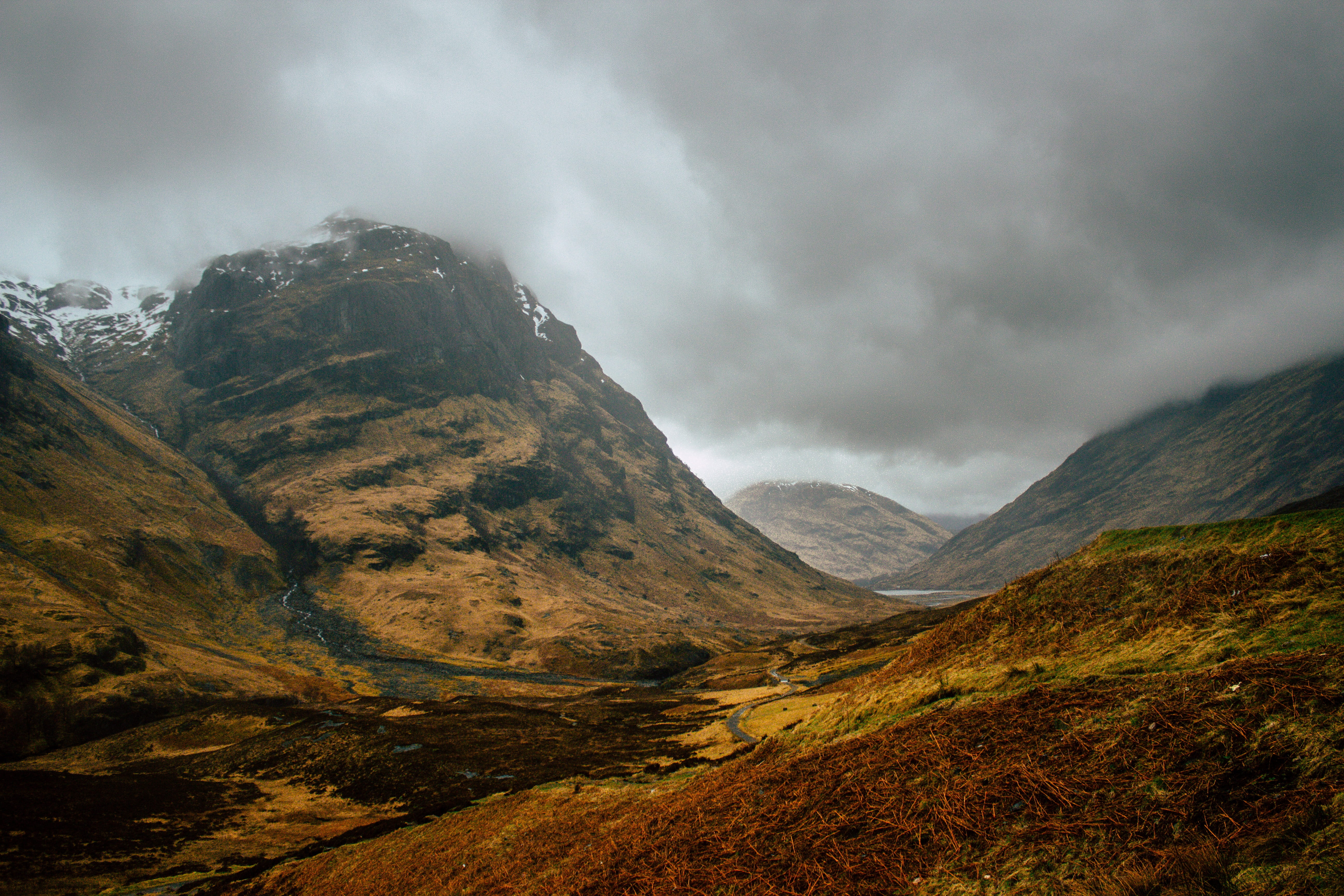 scenics - nature, middle ages, storm, highlands, horses, flat, sea, england, nature, dusk, solid, lake, a838, masonry, travel destinations, valley, beauty in nature, HD Wallpaper