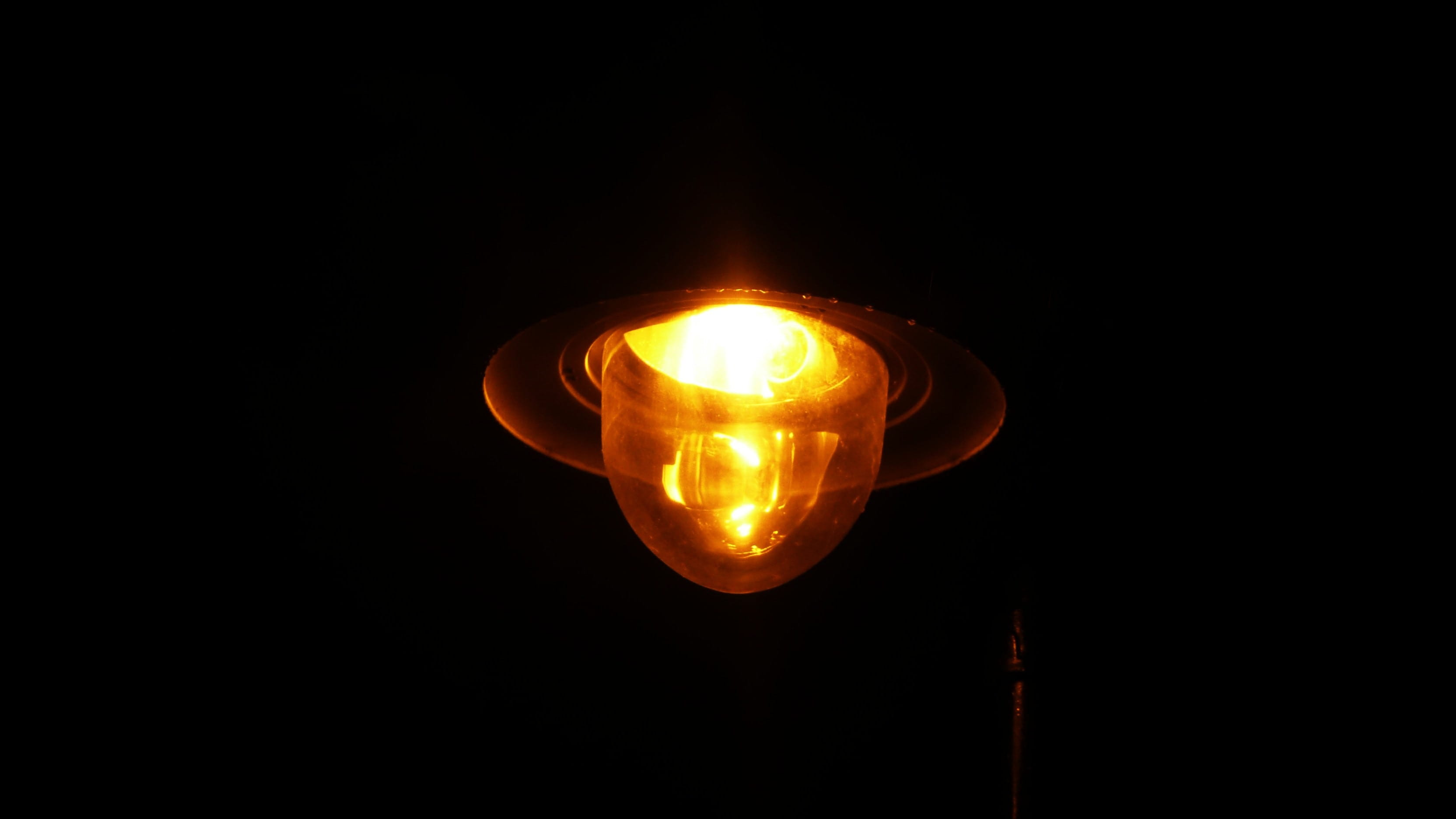 electrical, black Color, flame, light Bulb, night, Lights, indoors, low angle view, fire, studio shot, black background, golden, heat - Temperature, outdoors, HD Wallpaper