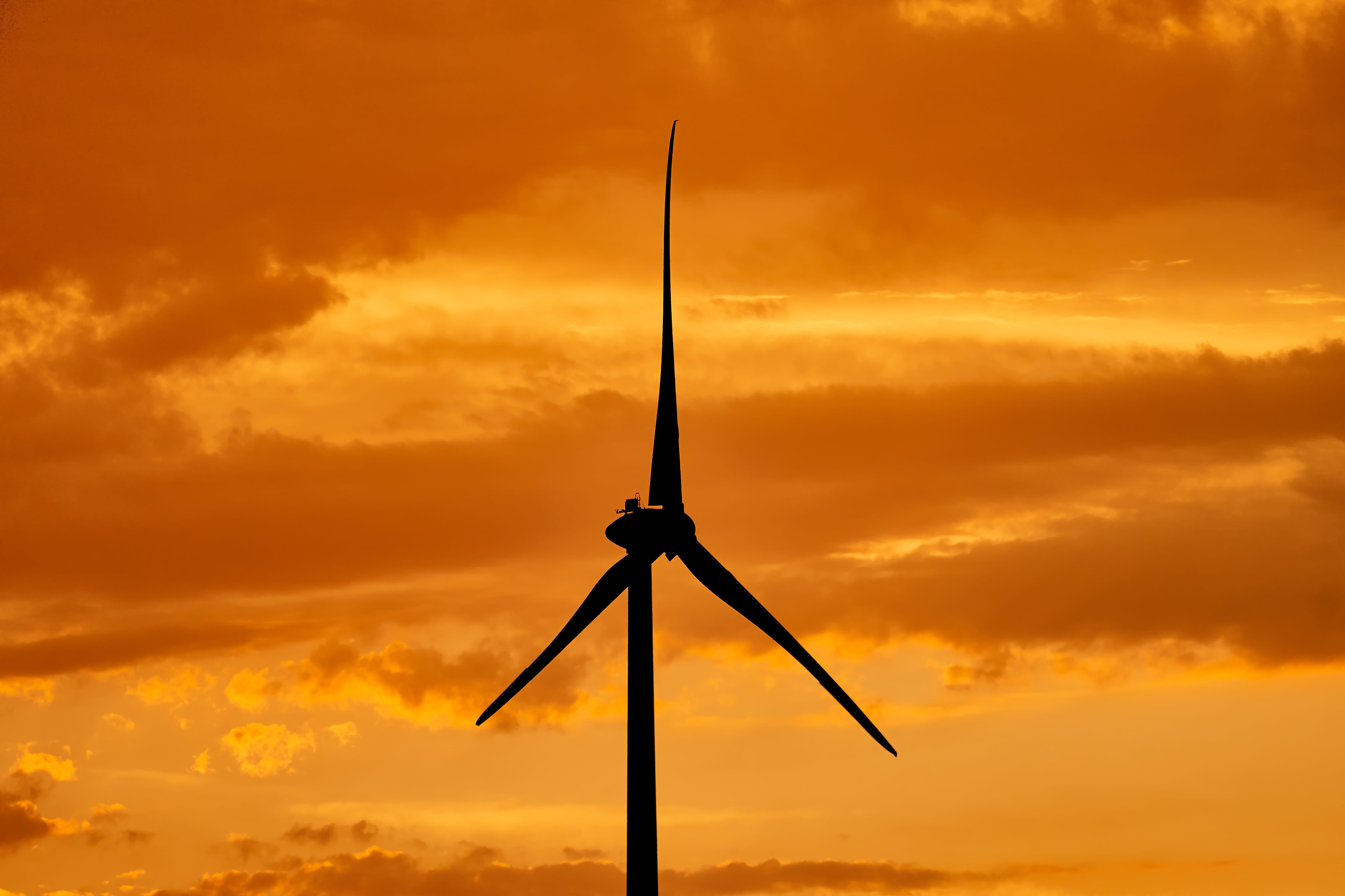 dark, afterglow, movement, fuel and power generation, environmental technology, wind park, rotor, sunset, renewable energy, turbine, rotor blades, landscape, HD Wallpaper