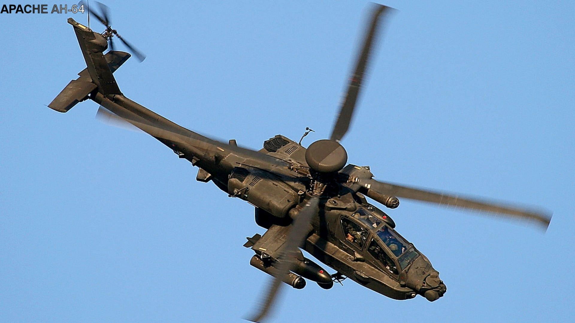 apache, helicopter, rotors, 1080P, aircraft planes, blue, HD Wallpaper