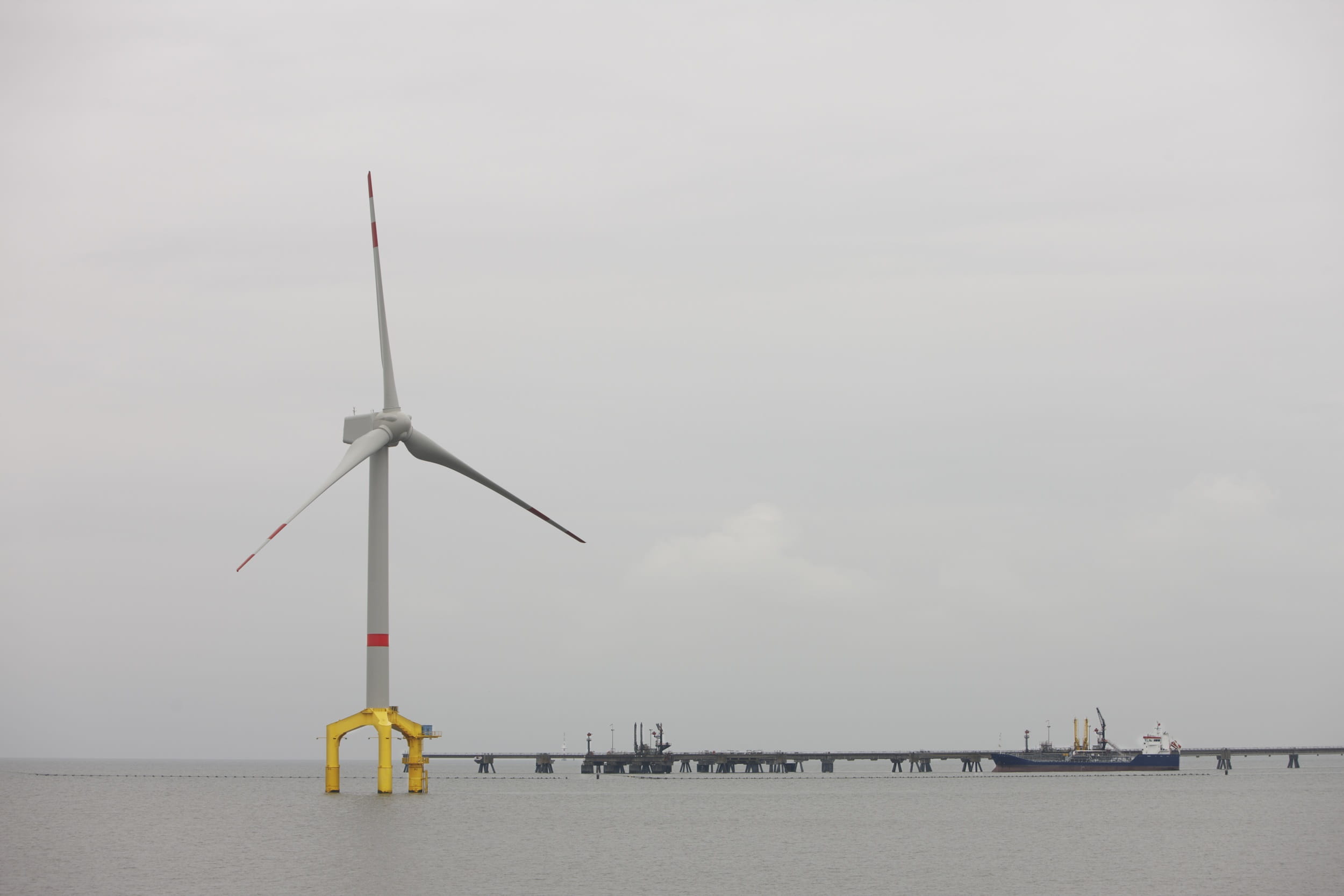 sky, nautical vessel, alternative Energy, mecklenburg, lake, rotor blades, coast, Sea, technology, north sea, turning, windmill, 1080P, water, environmental technology, HD Wallpaper