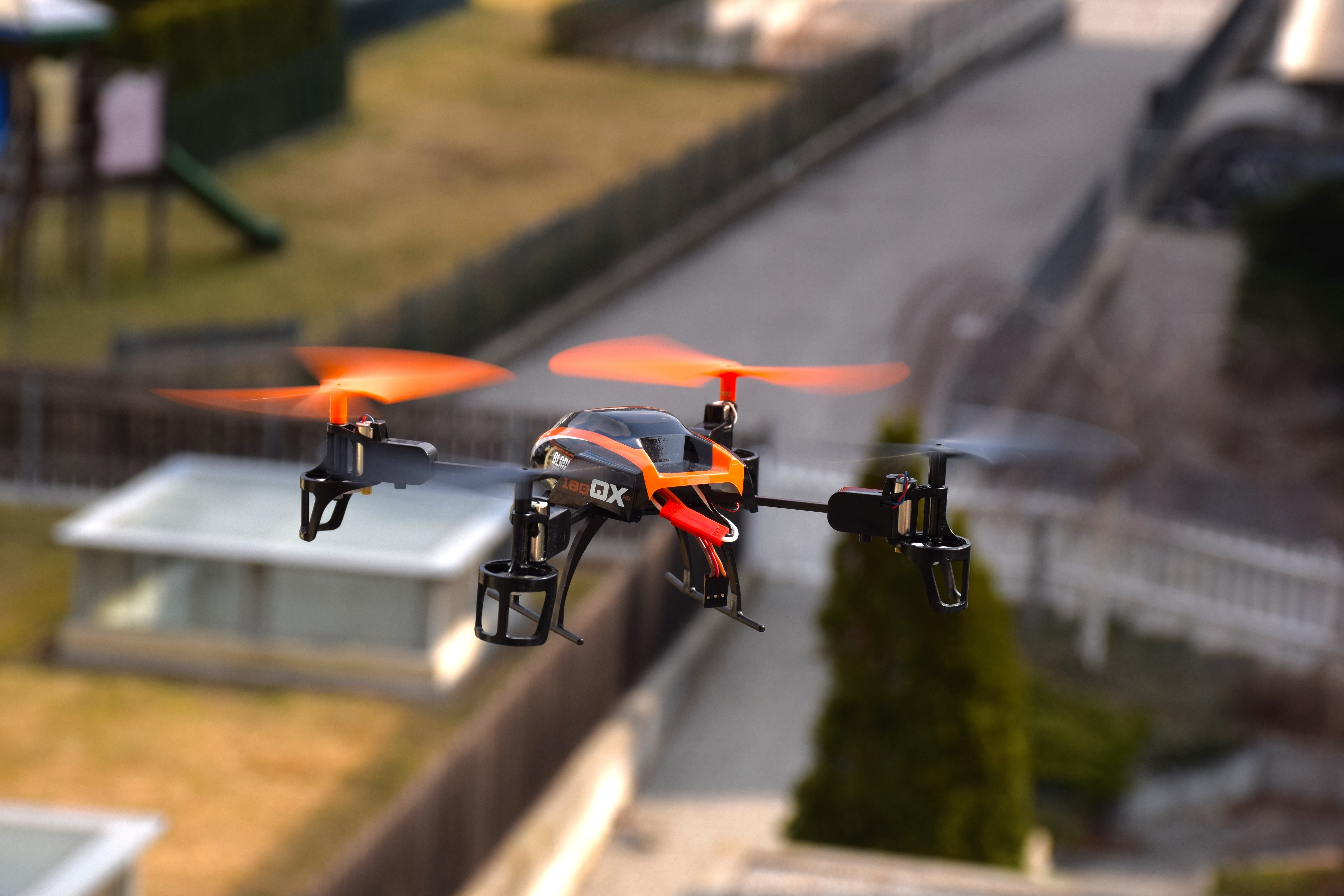 drone, model helicopter, rotors, air, hovering, blade 180 qx hd, motorsport, transportation, outdoors, mode of transportation, high angle view, toys, quadrocopter, HD Wallpaper
