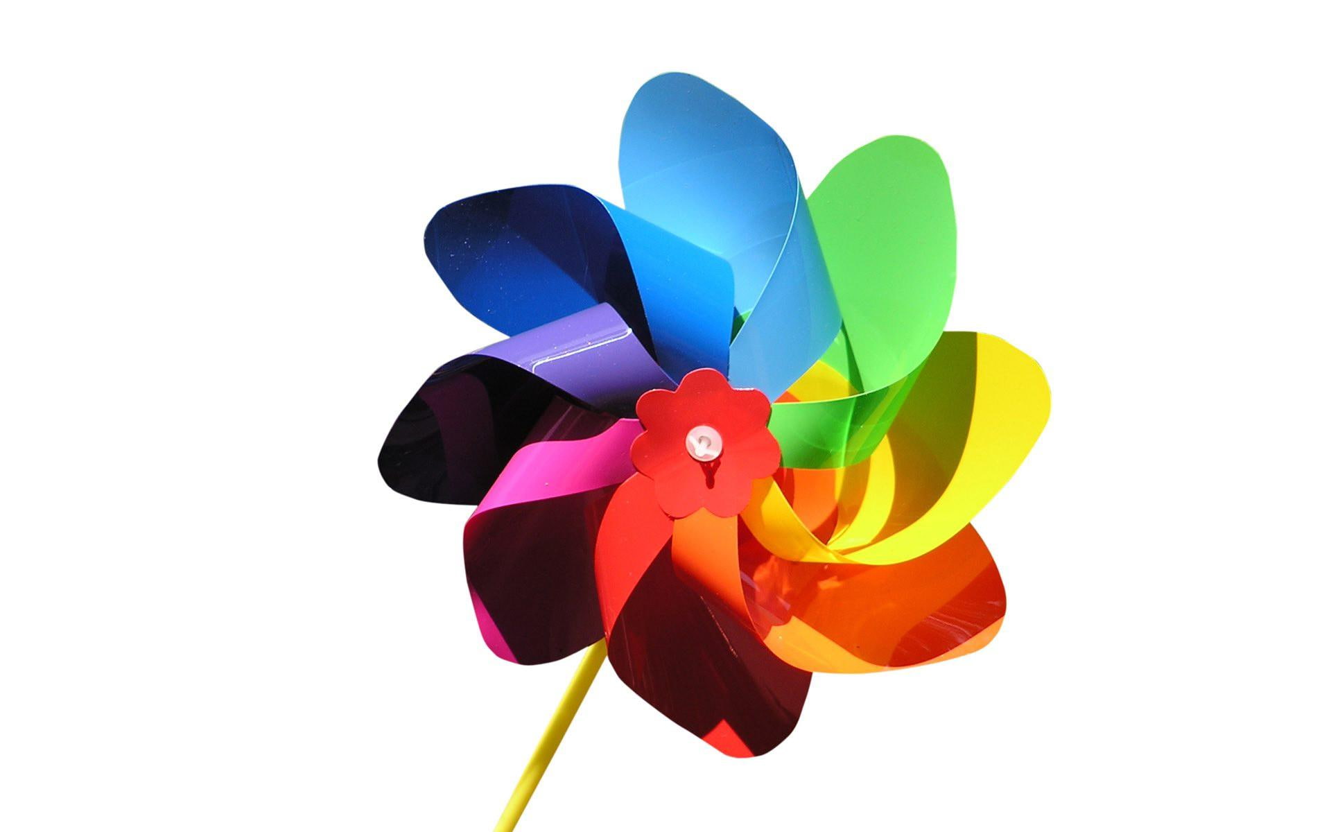 abstract, 1080P, 3d and abstract, wheel, multi, colored, bright colors, colorful, pinwheel, style, HD Wallpaper