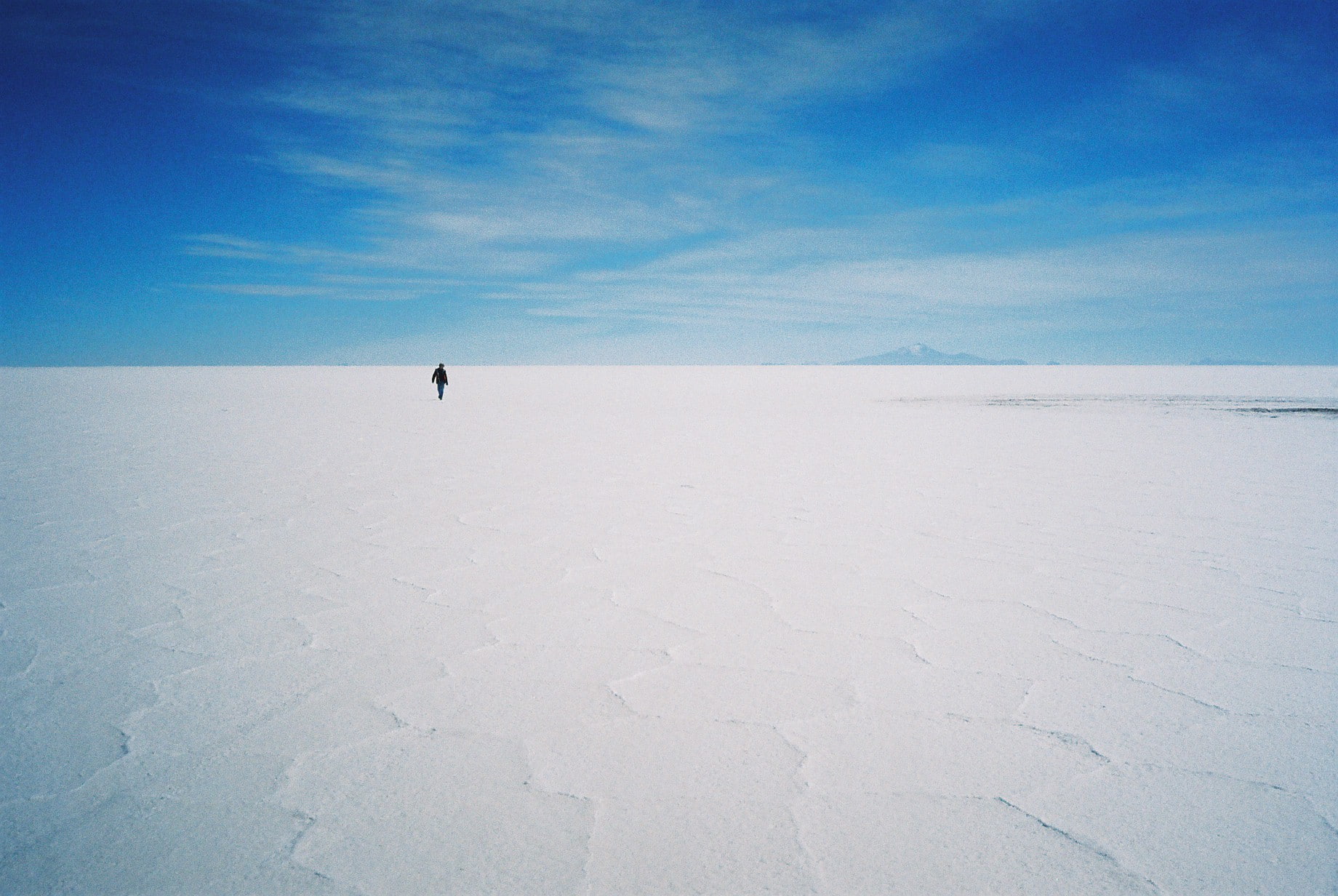 day, land, tranquil scene, tranquility, remote, salt flat, landscape, real people, sky, nature, scenics - nature, blue, solitude, non-urban scene, cloud - sky, HD Wallpaper