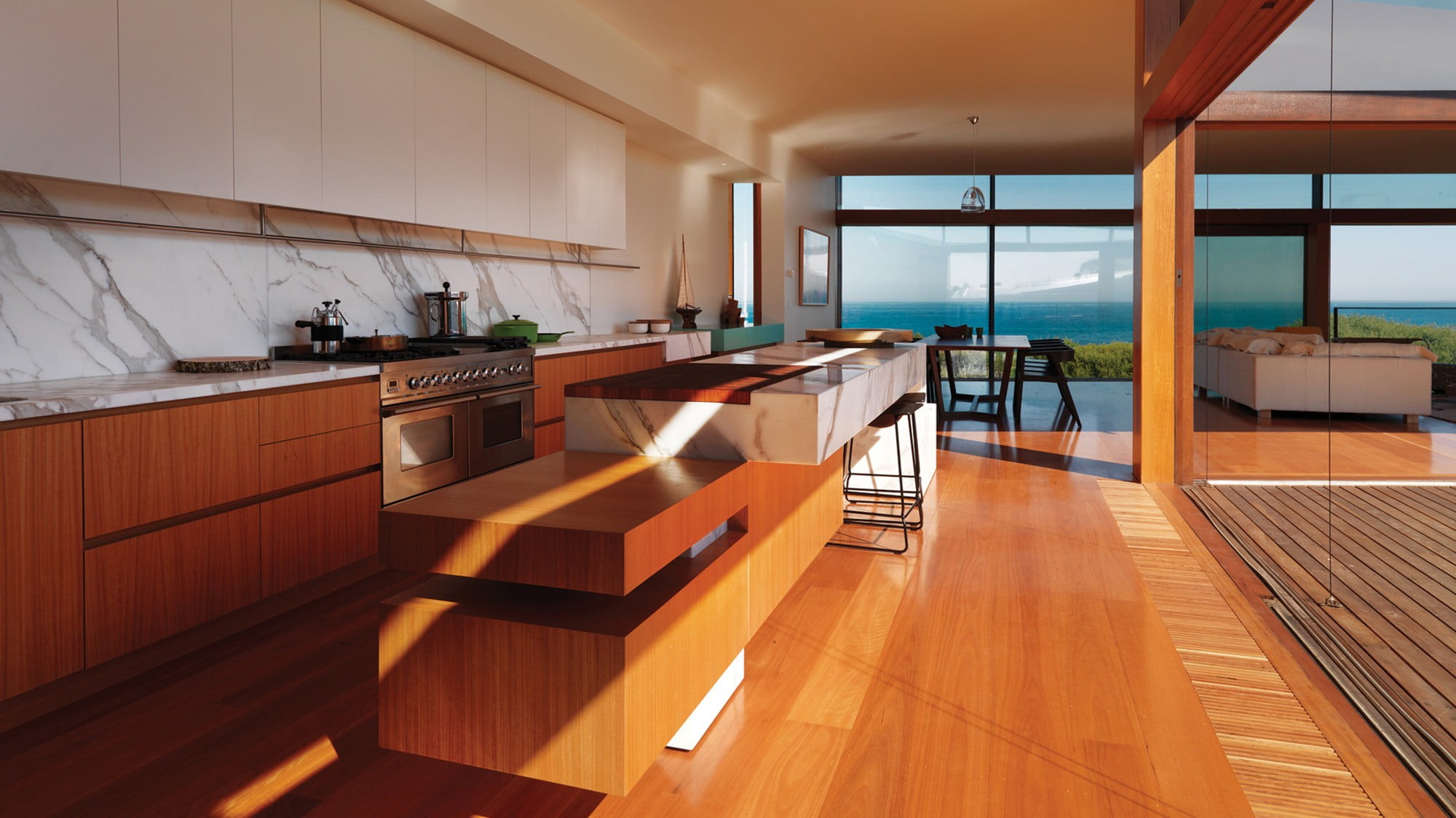 building, home, flooring, modern, domestic kitchen, furniture, brown, wood, built structure, gray, oven, wooden, 1080P, architecture, table, wealth, apartment, HD Wallpaper
