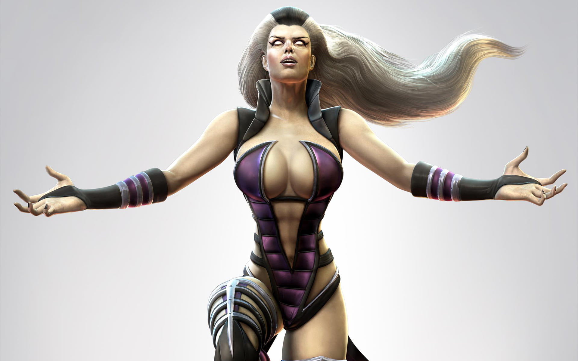 white background, isolated, front view, superhero, women, clothing, science, lifestyles, men, young adult, females, Sindel, anatomy, hairstyle, girl, plastic, HD Wallpaper