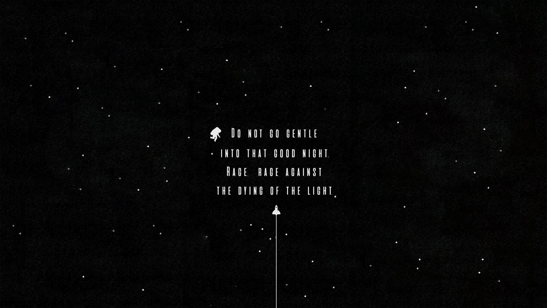 stars, quote, poetry, Dylan Thomas, 1080P, HD Wallpaper