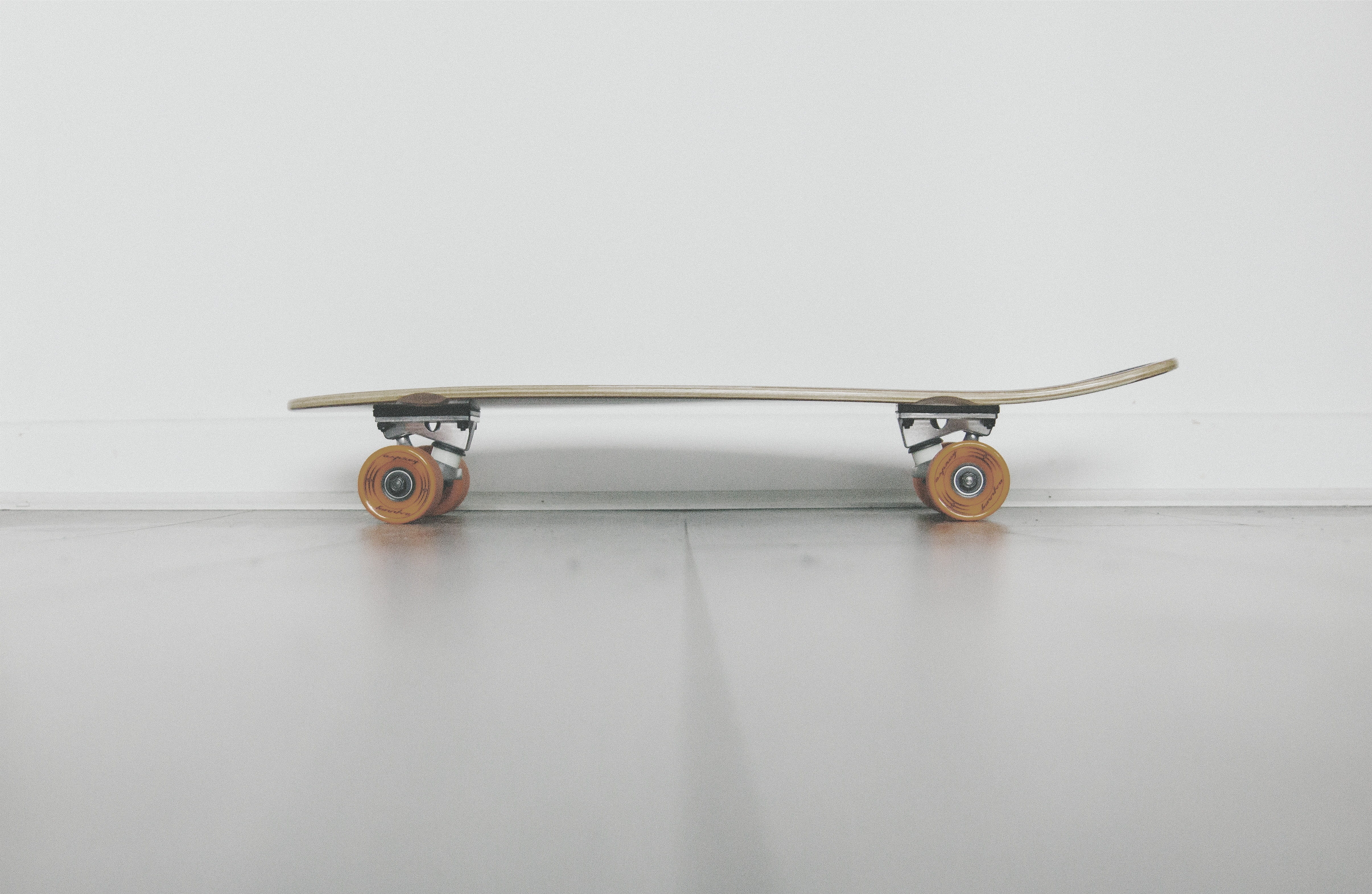 table, white background, no people, old, gray, brown, retro styled, single object, 4K, skateboard, metal, skate, nostalgia, close-up, studio shot, white, HD Wallpaper