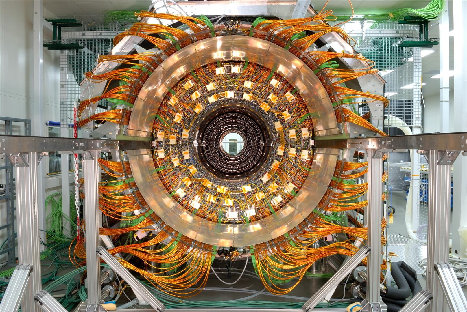 design, close-up, illuminated, indoors, connection, built structure, large hadron collider, technology, metal, architecture, geometric shape, silver colored, HD Wallpaper