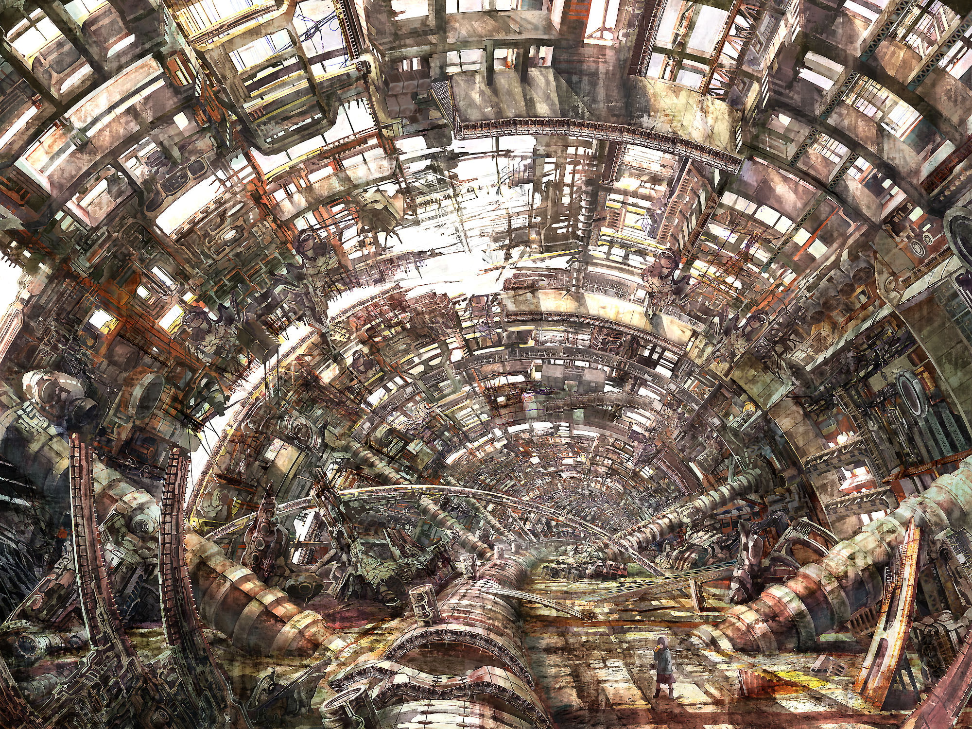 large, detailed, collider, hadron, 1080P, HD Wallpaper