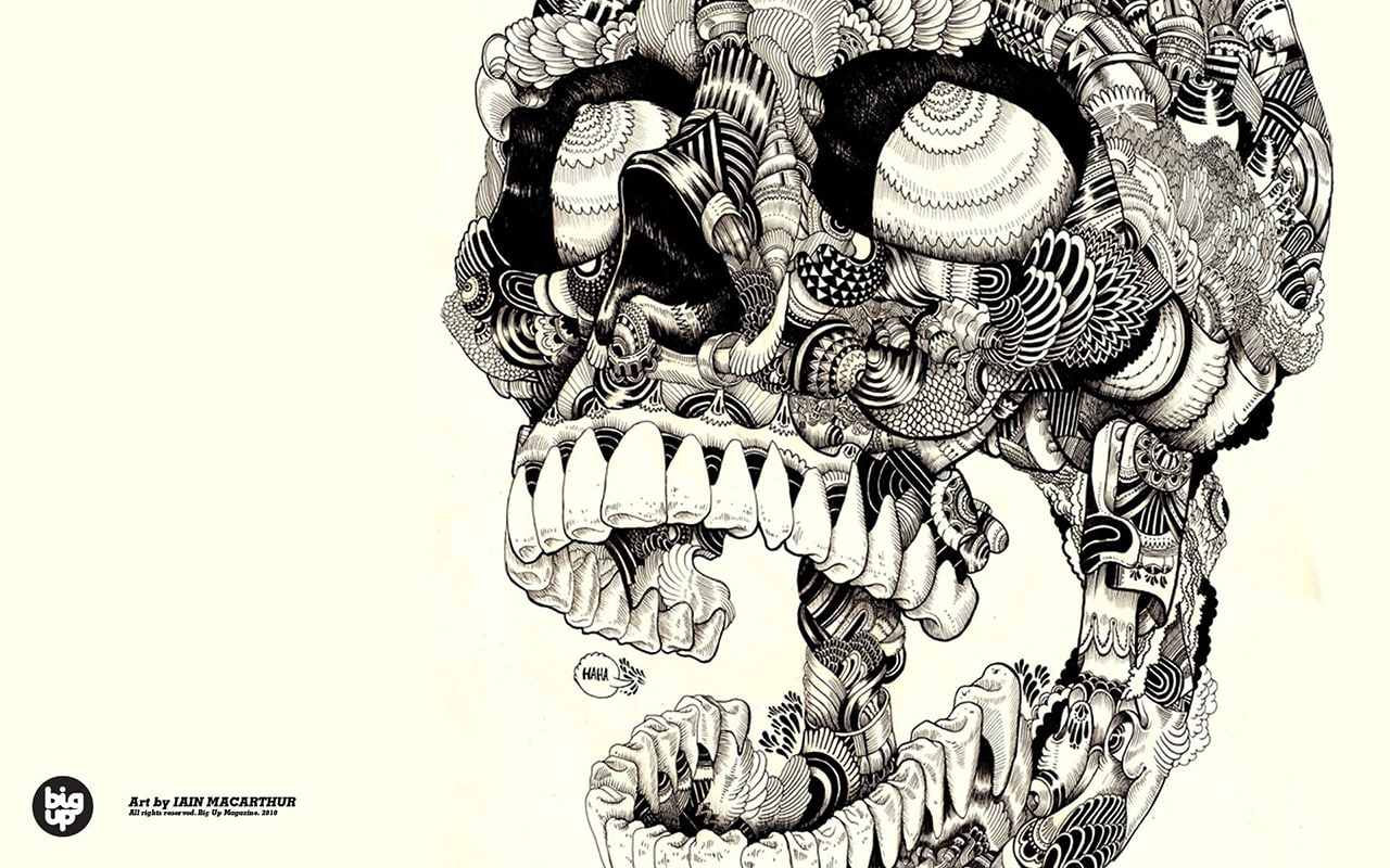 720P, skull, abstract, hd, ilustration, human, white, digital/artwork, HD Wallpaper