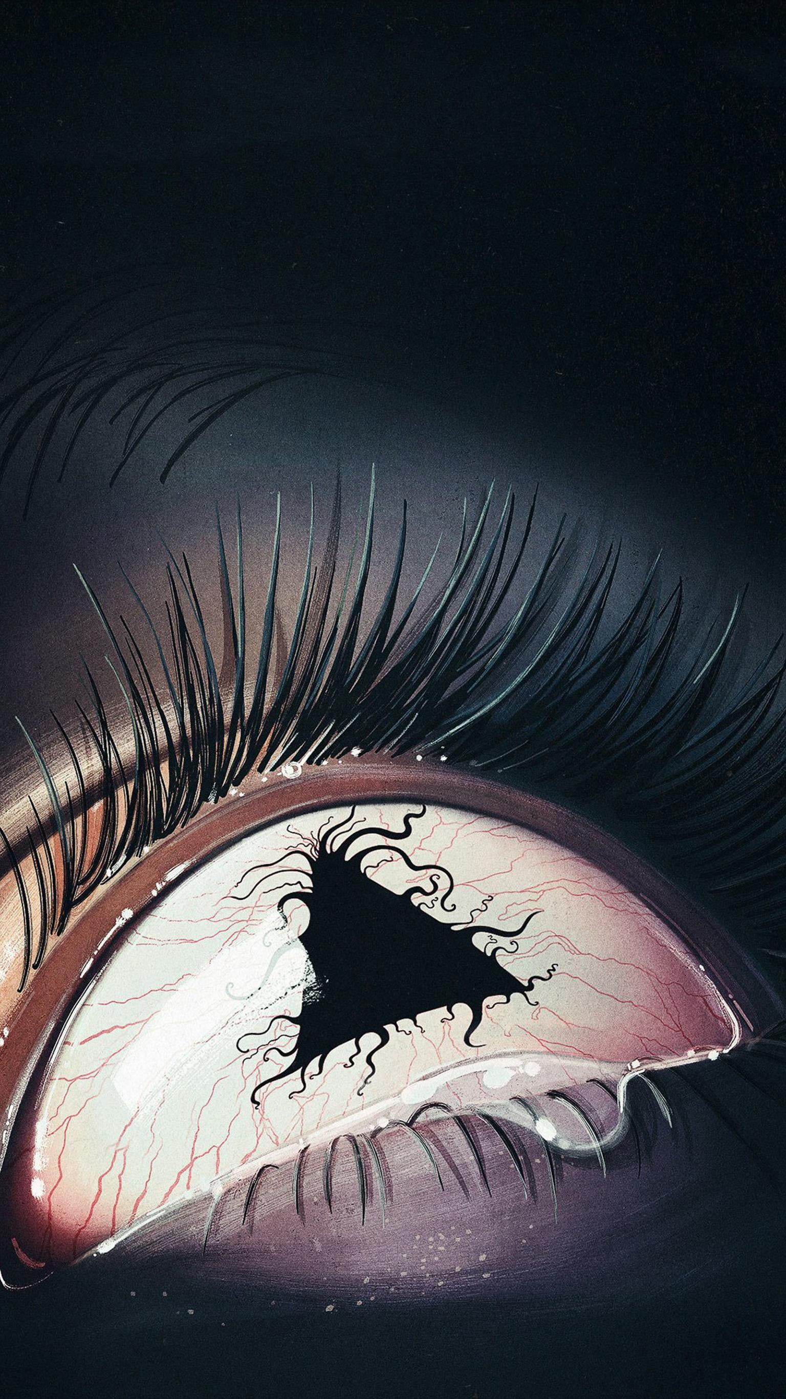 triangle, Void, 2K, #movie, eye lashes, Phone HD Wallpaper