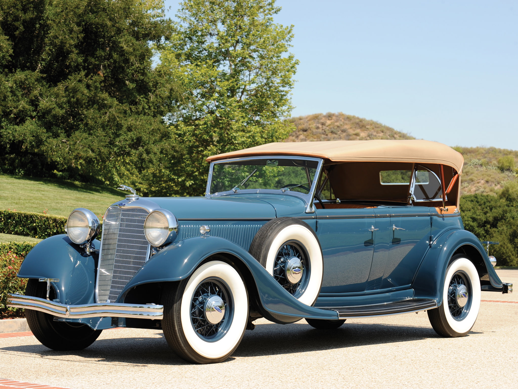 1933, phaeton, cowl, model kb, lincoln, 1080P, luxury, retro, dual, wheel, HD Wallpaper