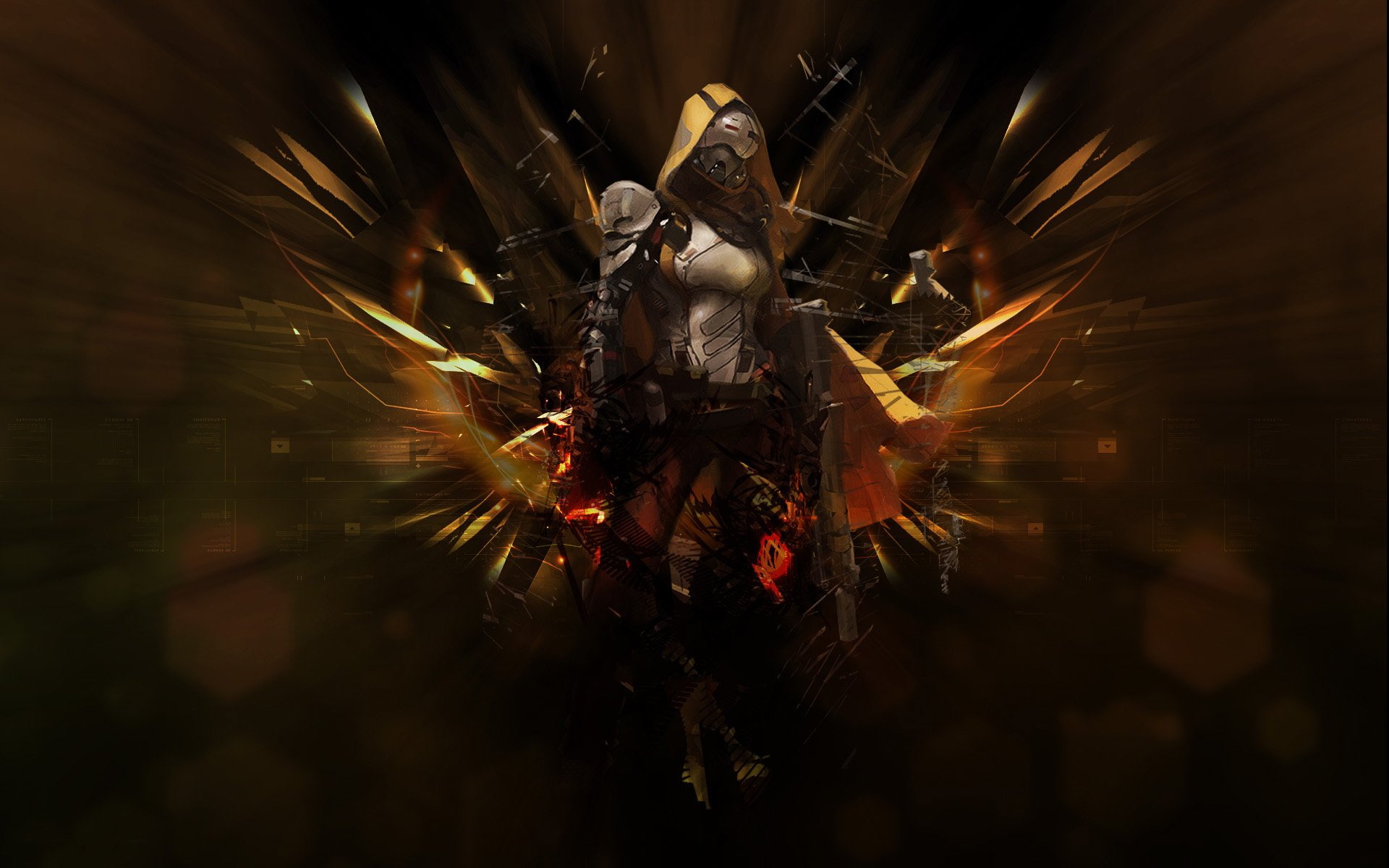 Cloak, Destiny, Armor, Girls and Guns, 1080P, Cowl, Rifle, HD Wallpaper