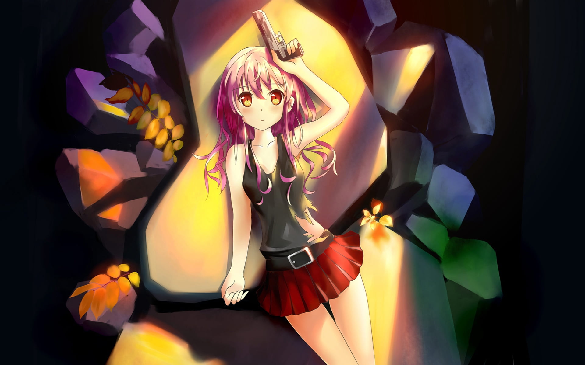 illustration, human representation, character, black background, looking away, pose, haired, computer Graphic, standing, halloween, multi colored, lifestyles, HD Wallpaper