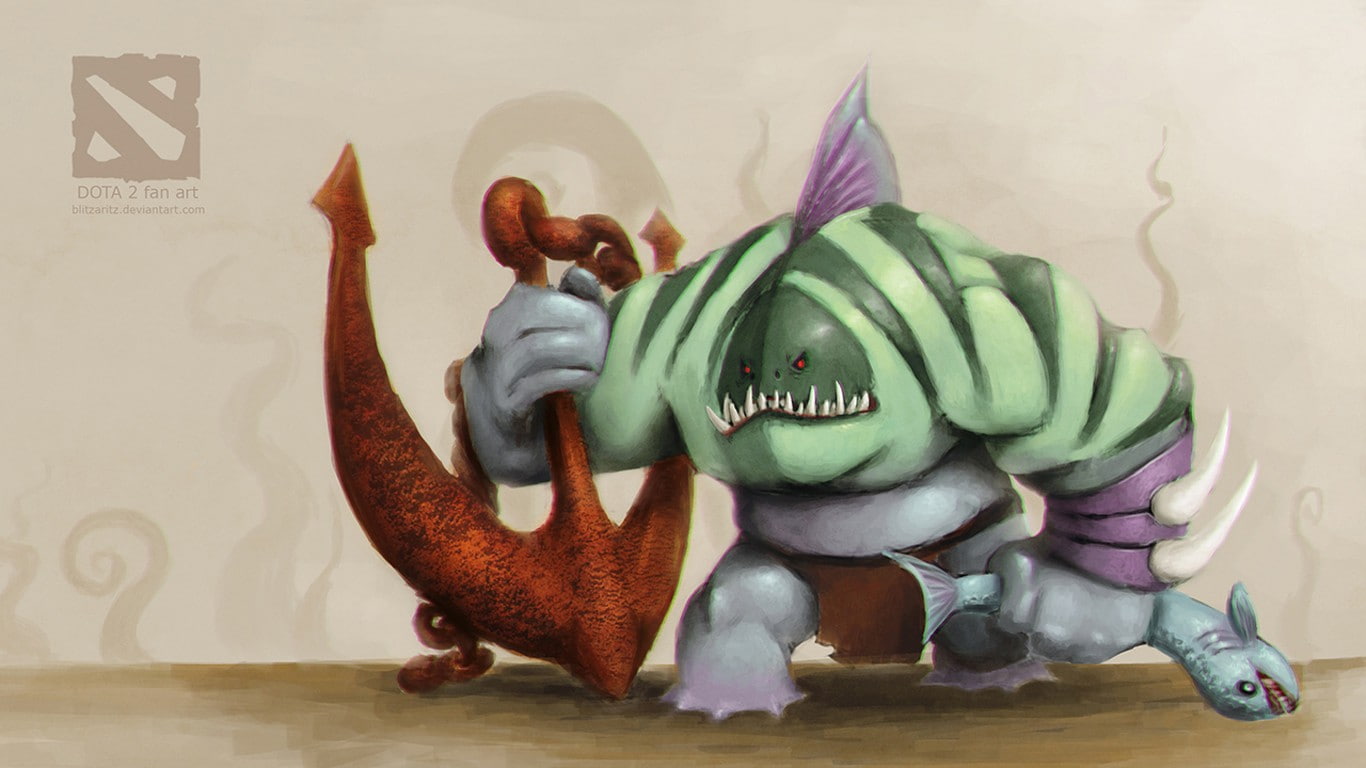 720P, Heroes, Dota 2, video games, dota, Tidehunter, HD Wallpaper