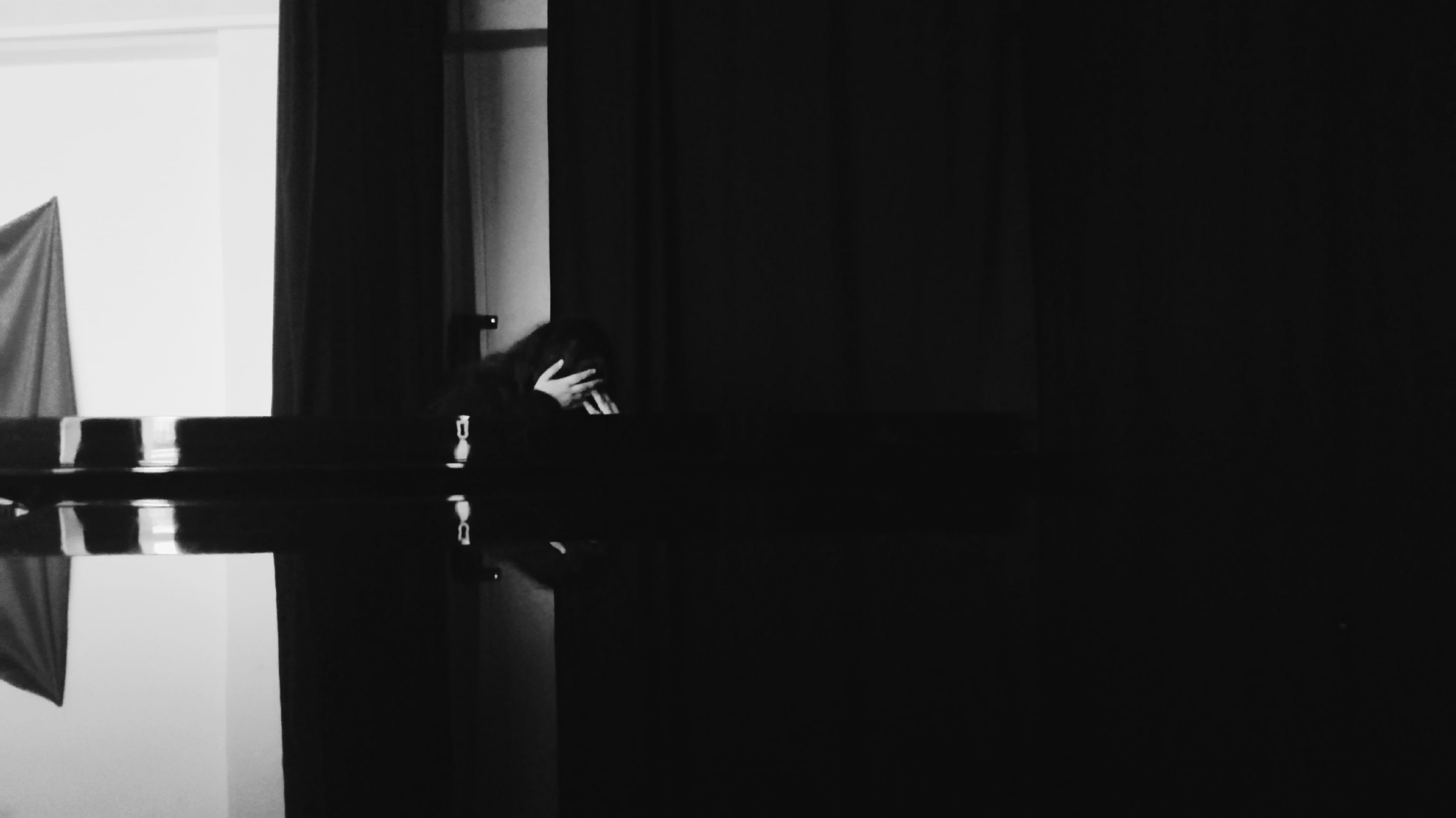 shade, contrast, waist up, 4K, dark, shame, young adult, slovakia, indoors, one person, adult, copy space, depression - sadness, lifestyles, domestic room, HD Wallpaper