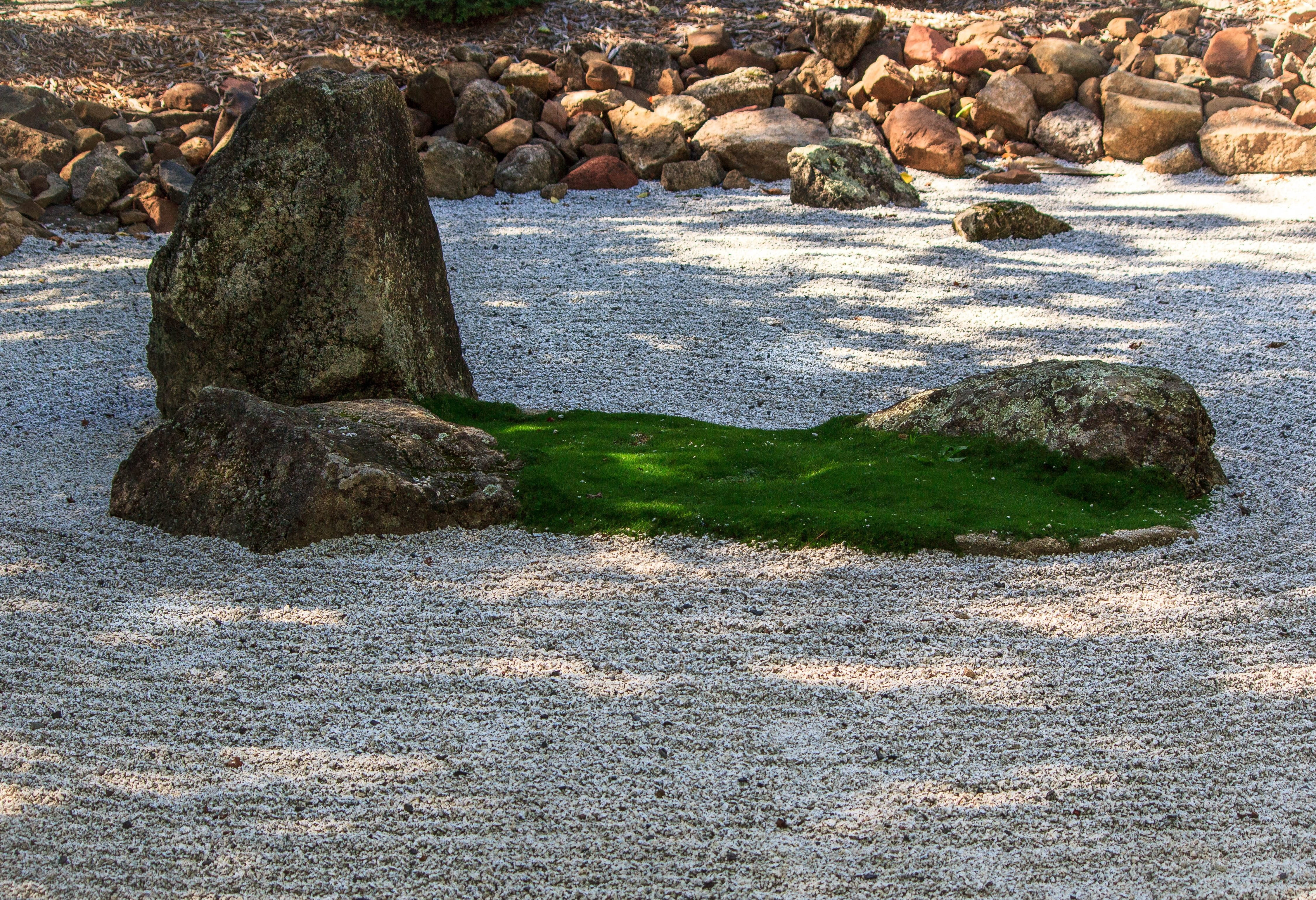 shadow, pebble, rocks, outdoors, Insight, asian garden, land, nature, day, rock - object, sunlight, stone - object, 4K, rock, raked pebbles, animals in the wild, HD Wallpaper