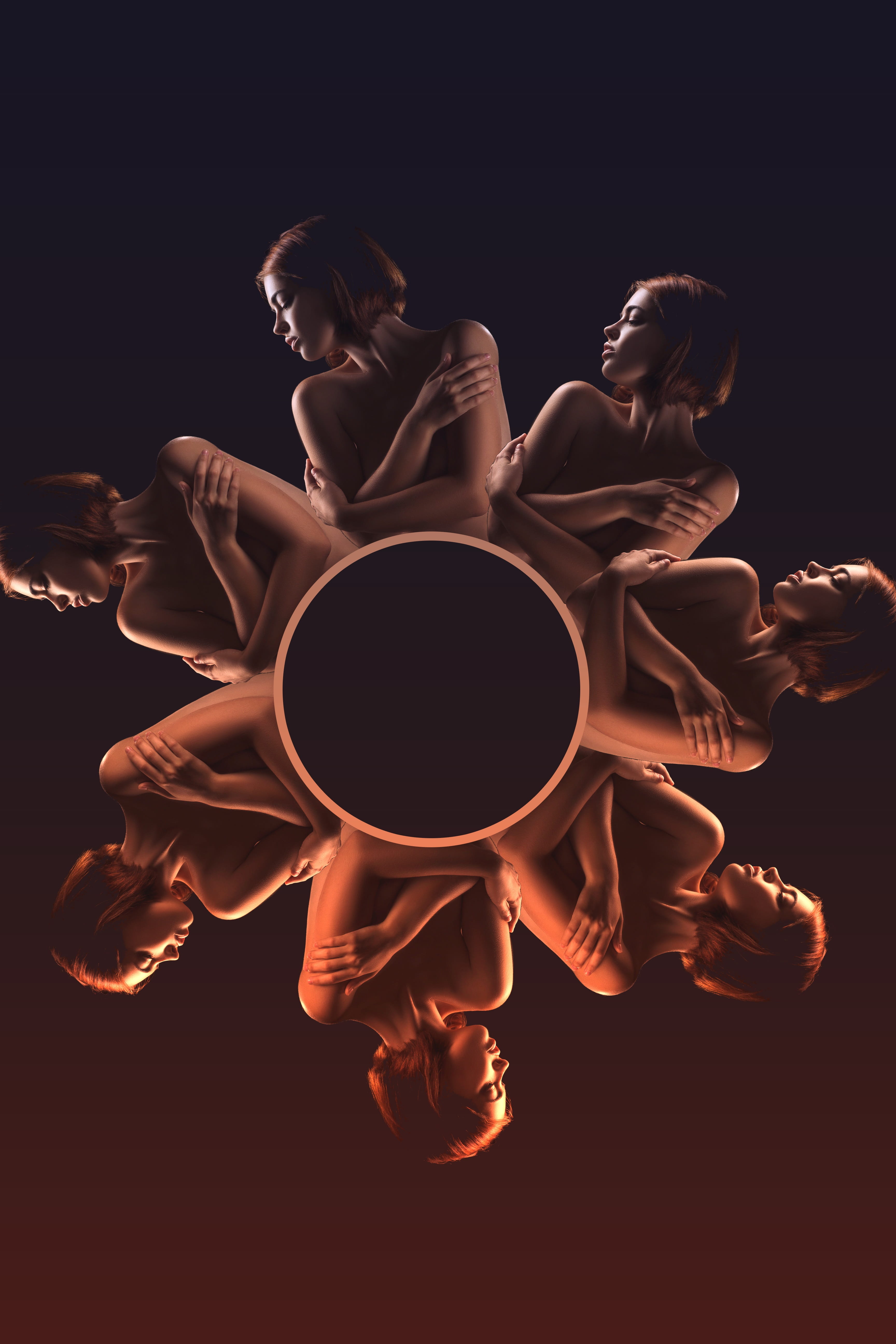 black background, women, day, lifestyles, wheel, above, multitude, cut out, studio shot, depression, dark, young women, illuminated, bipolar, dancing, life, Phone HD Wallpaper