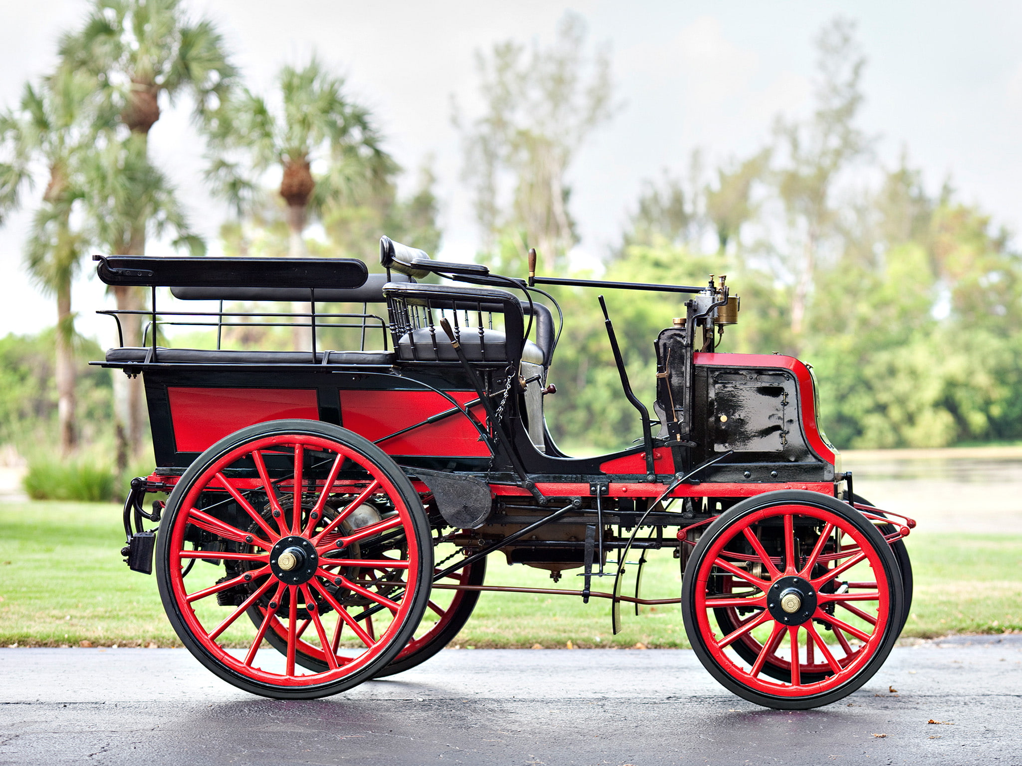 1080P, panhard, 1898, wagonette, levassor, retro, HD Wallpaper
