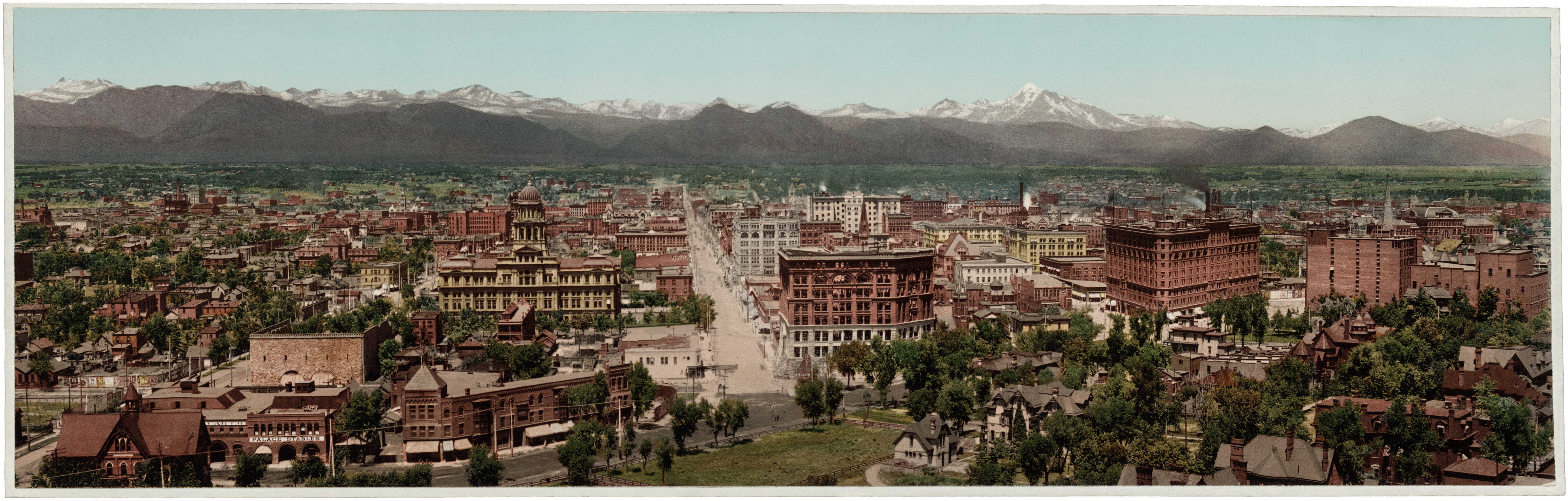 mountains, architecture, urban Scene, high angle view, architecture And Buildings, built structure, panoramic, 1898, focus on foreground, photos, mountain, HD Wallpaper