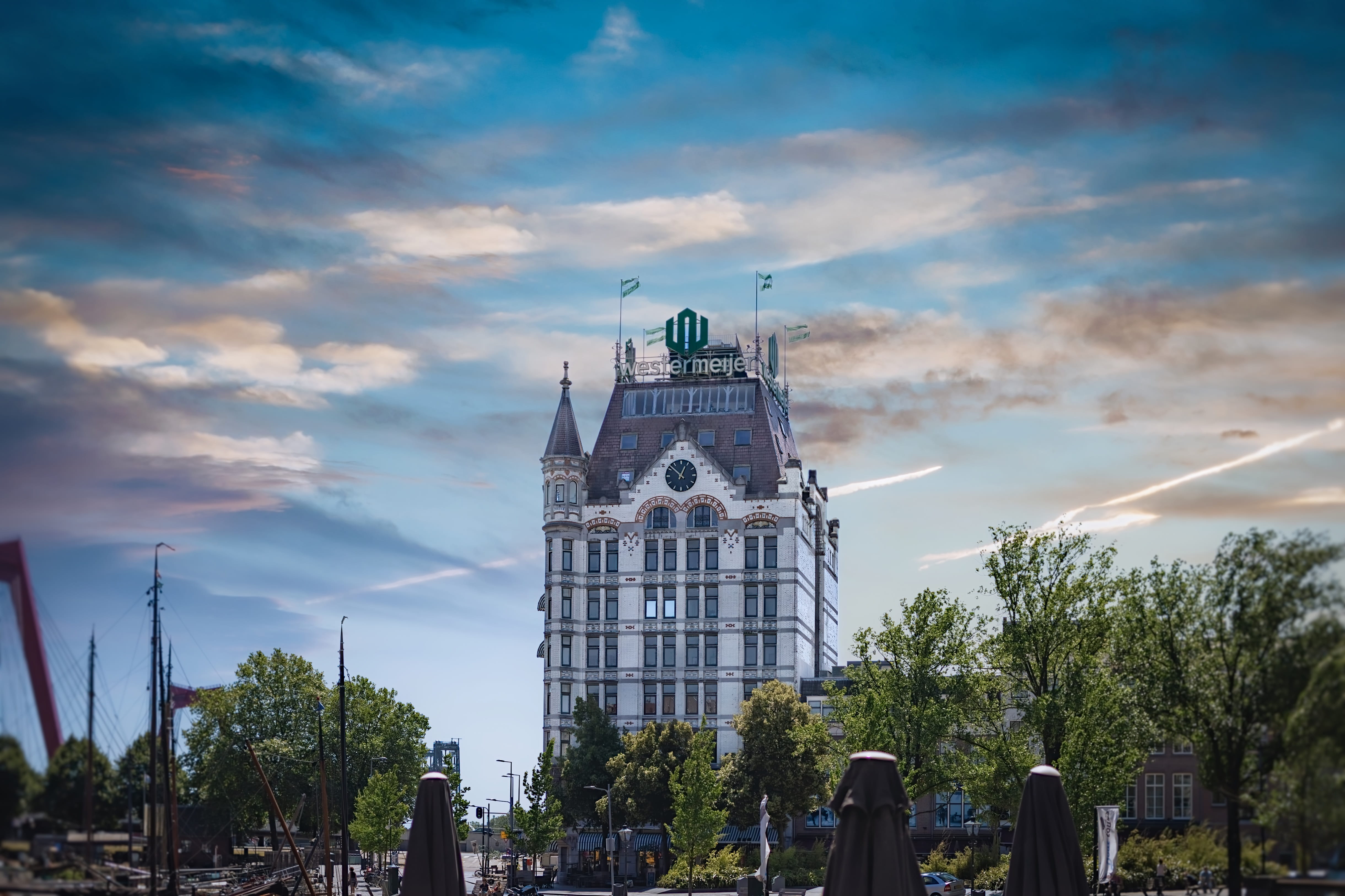 monument, old, tower, holland, historic, urban, office building exterior, travel, 1898, tourism, no people, nature, spirituality, tree, cloud - sky, religion, HD Wallpaper