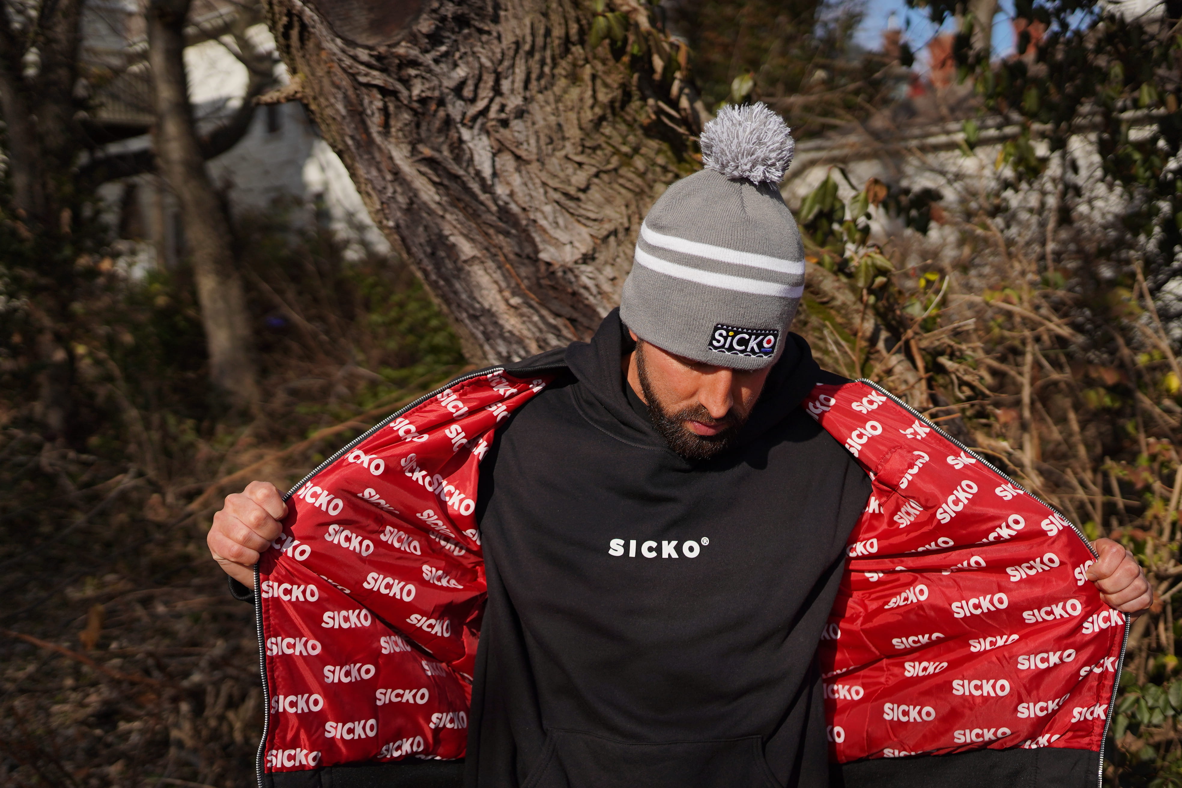 neck, clothing, woodland, shirt, day, black, wearing, outdoors, jacket, style, trunk, real people, waist up, adult, wear, nature, beanie, t, plant, headwear, HD Wallpaper