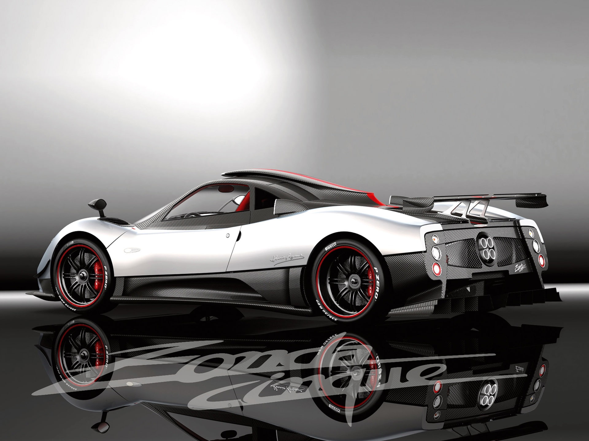 Pagani, Zonda, Back, Supercar, View, 1080P, White, HD Wallpaper