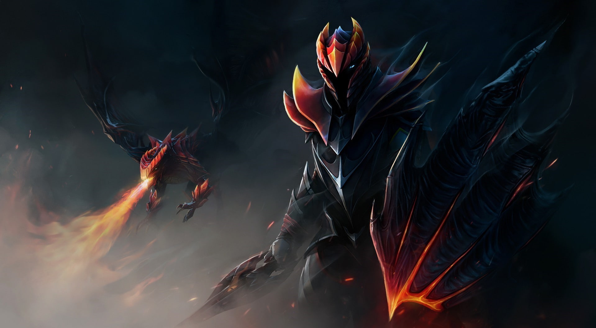 dragon, Dragon Knight, fantasy art, Dota 2, 720P, HD Wallpaper