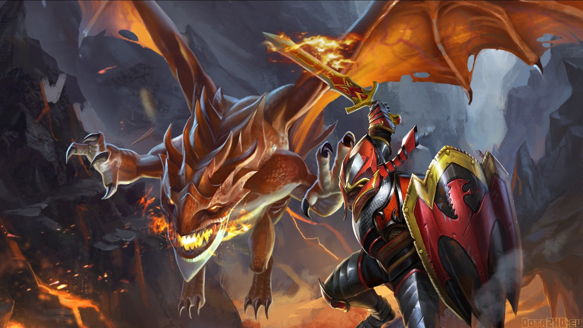 nature, motion, people, heat - temperature, chaos, fire - natural phenomenon, Davion, front view, Dragon knight, night, burning, group of people, fire, HD Wallpaper