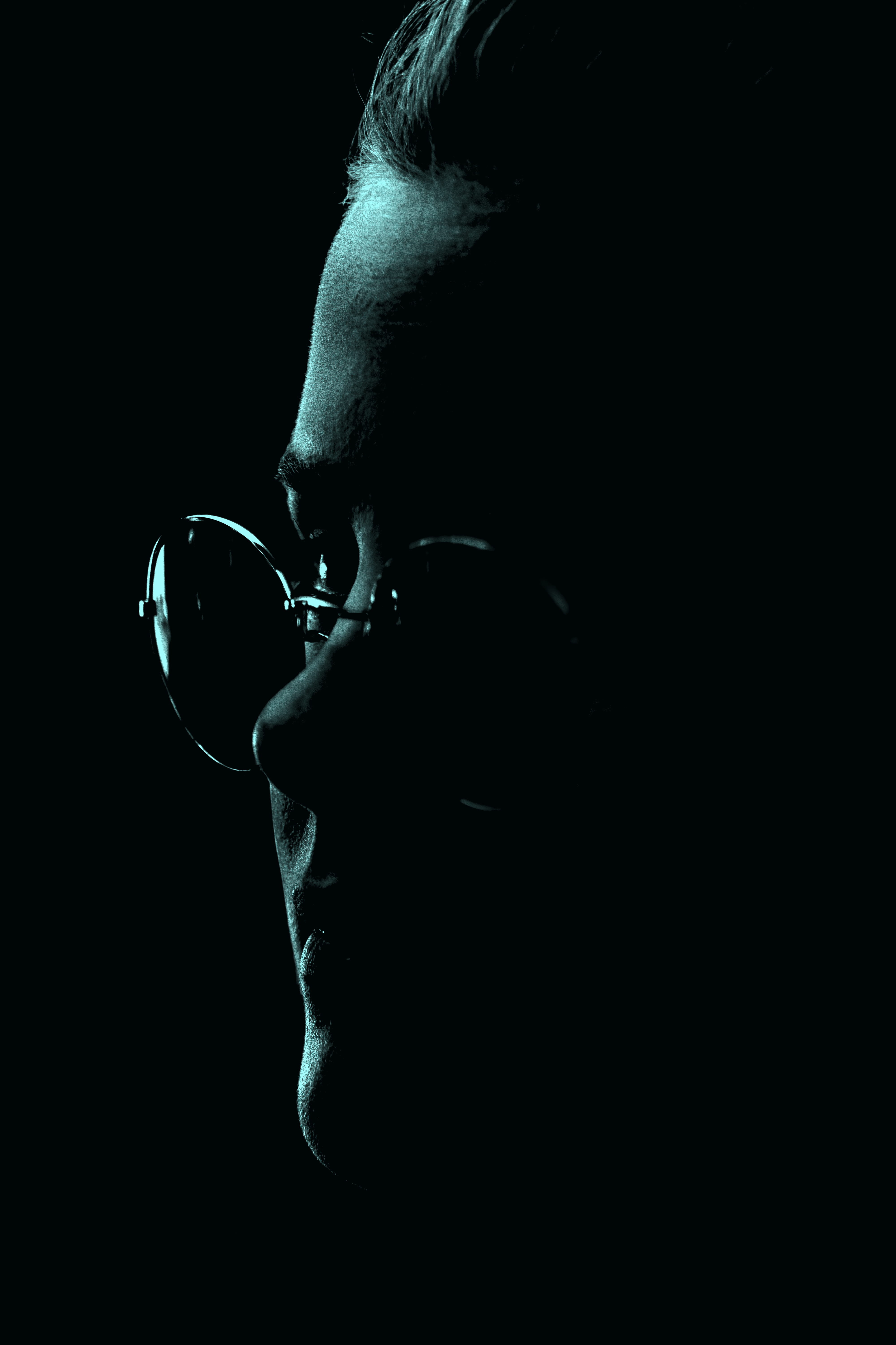 eyelash, beautiful, lifestyles, back Lit, close-up, one Man Only, people, studio, men, side View, eyeglasses, caucasian Ethnicity, black Color, shadow, Phone HD Wallpaper