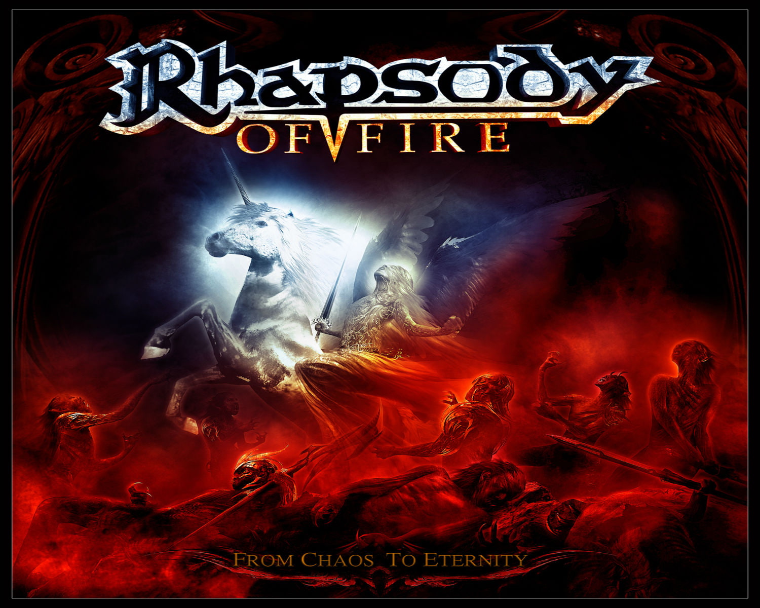720P, dark, album, thundercross, heavy, cover, symphonic, fire, metal, power, fantasy, rhapsody, art, HD Wallpaper